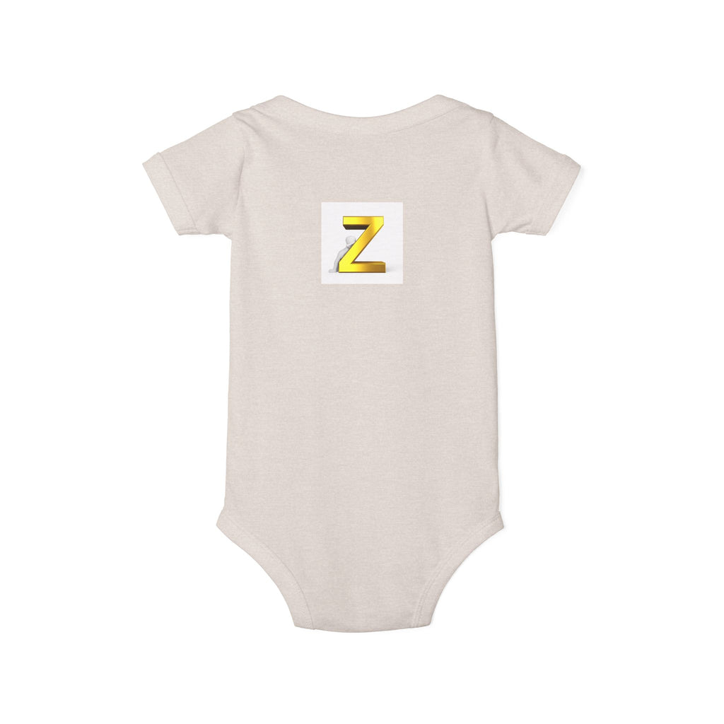 Gold Letter Z Infant Onesie | Baby Monogram Bodysuit
