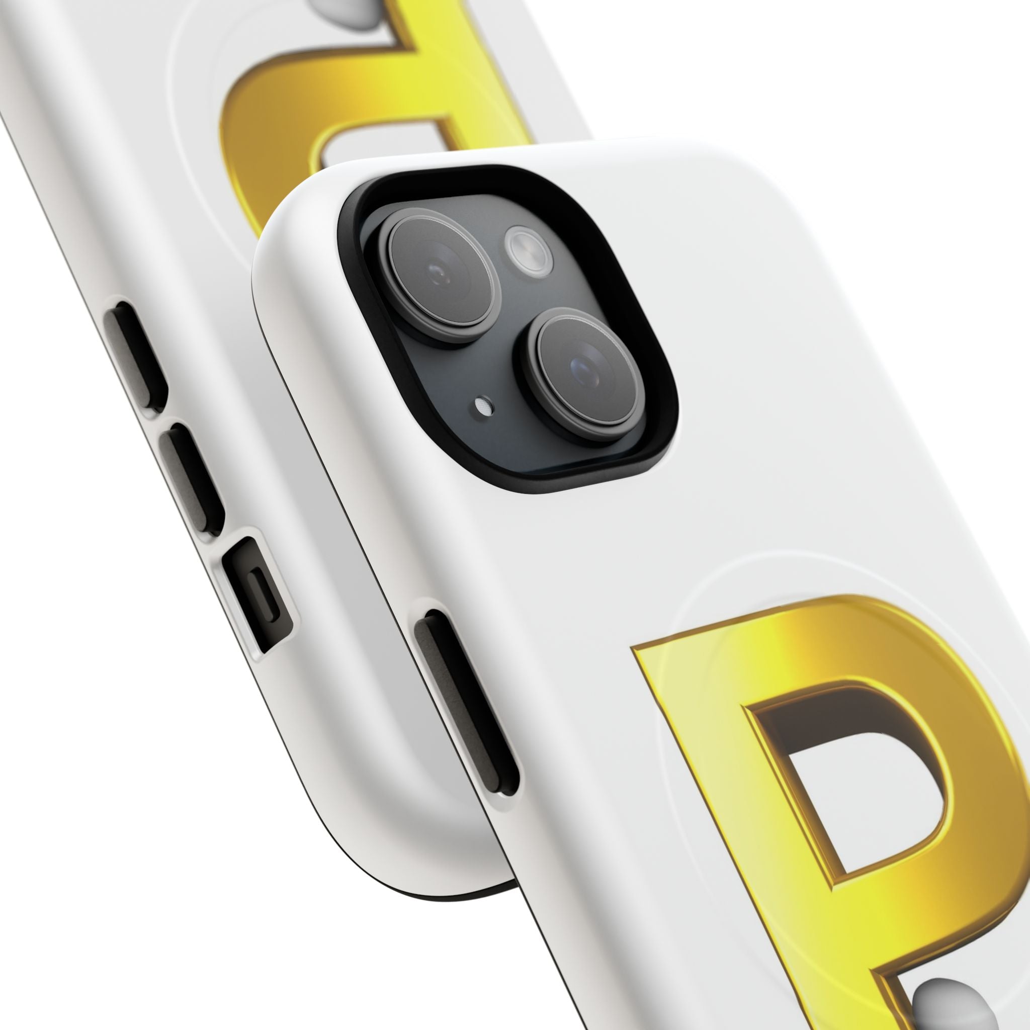 Gold Letter P Monogram Phone Case | Tough Magnetic Case