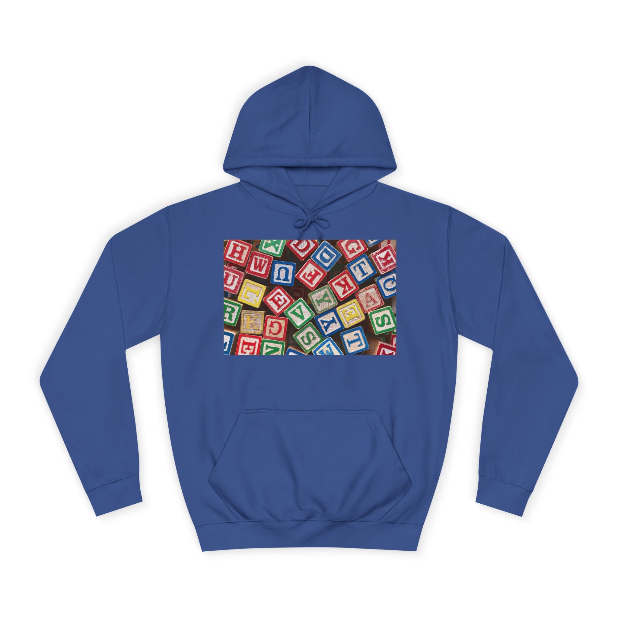 Sweat à capuche Blocs de l'Alphabet Colorés | Motif Blocs de Lettres pour Enfants
