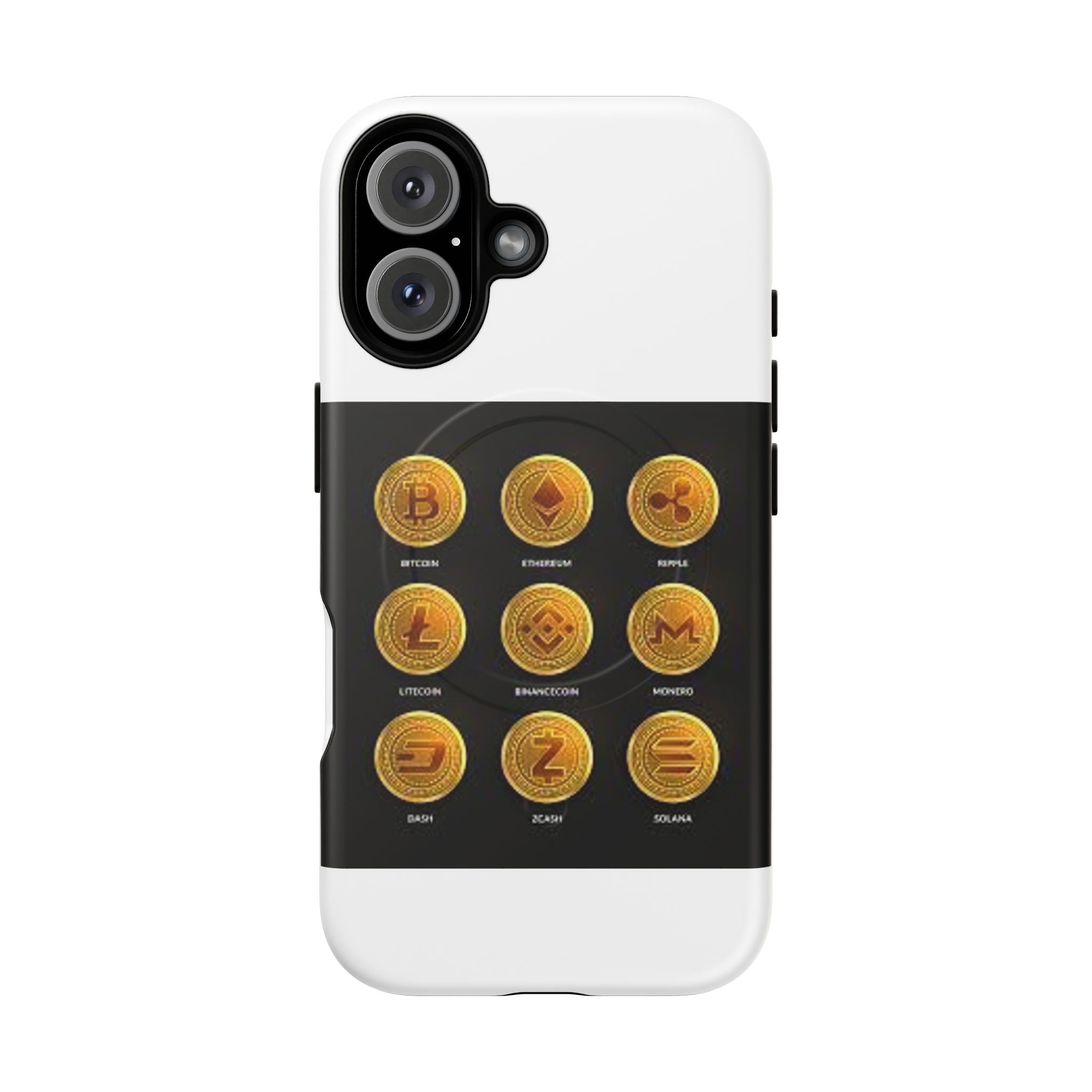 Coque de Téléphone Graphique de Monnaie Crypto | Coque Magnétique Robuste
