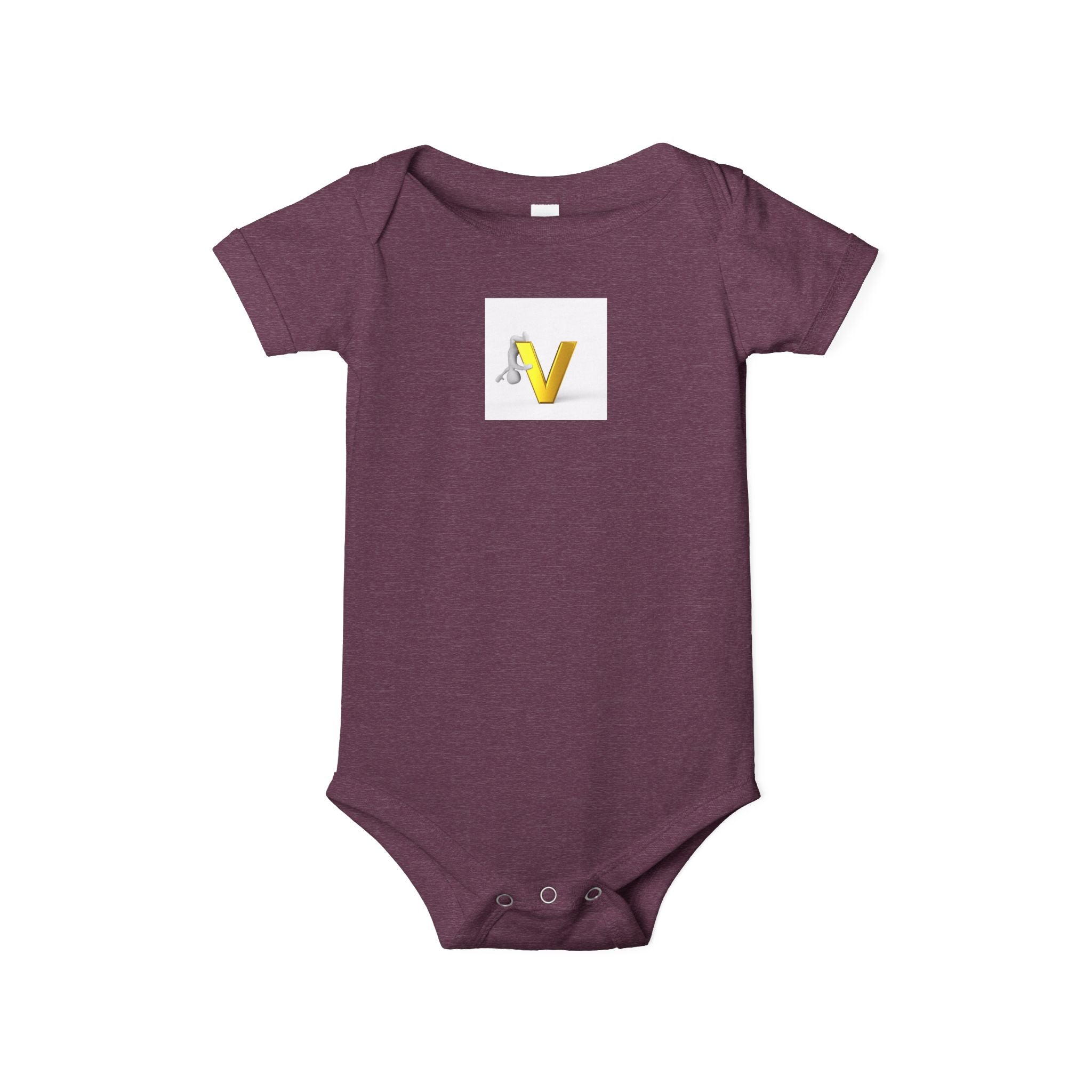 Body Bébé Lettre V | Monogramme Doré