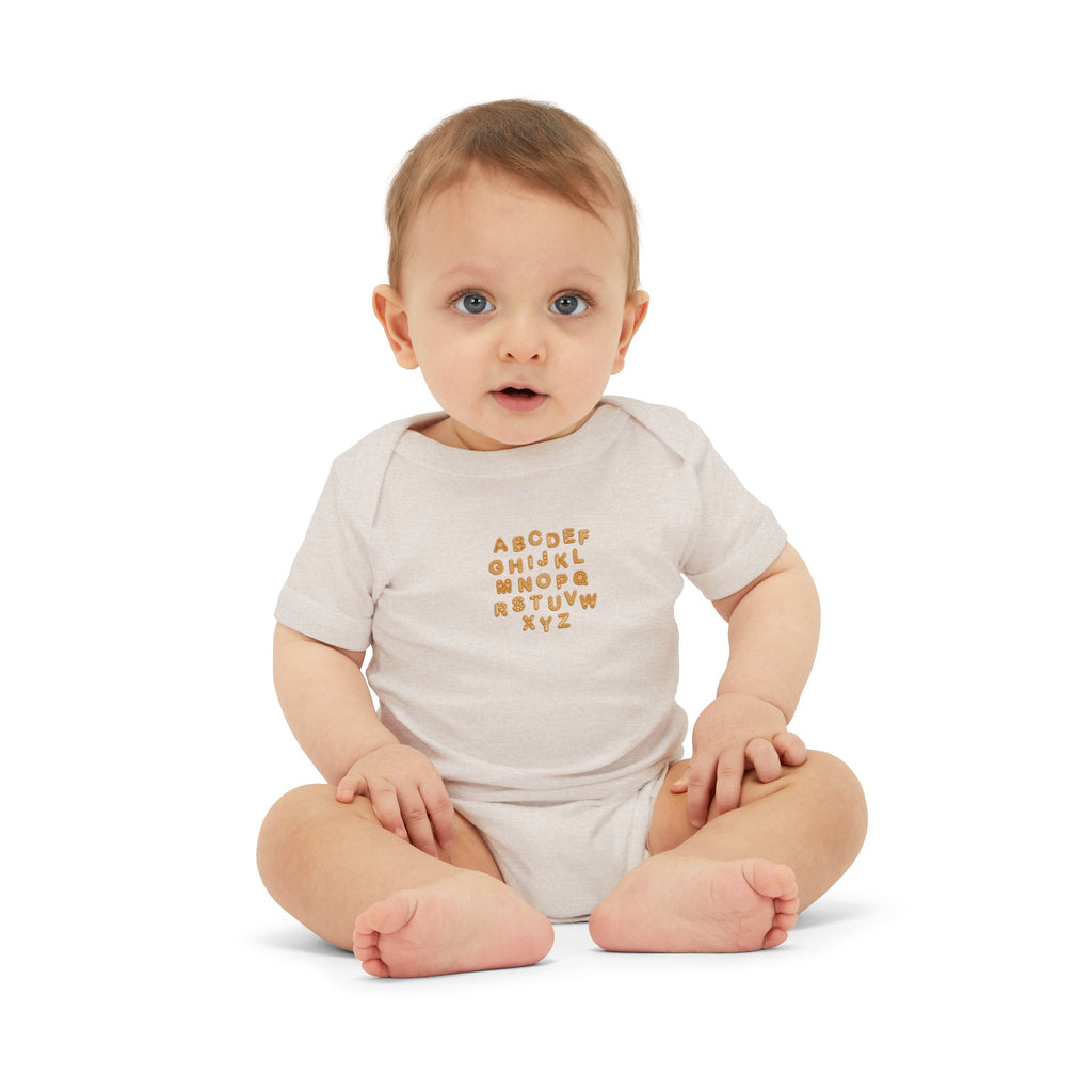 Handwritten Alphabet Infant Onesie | Baby Bodysuit