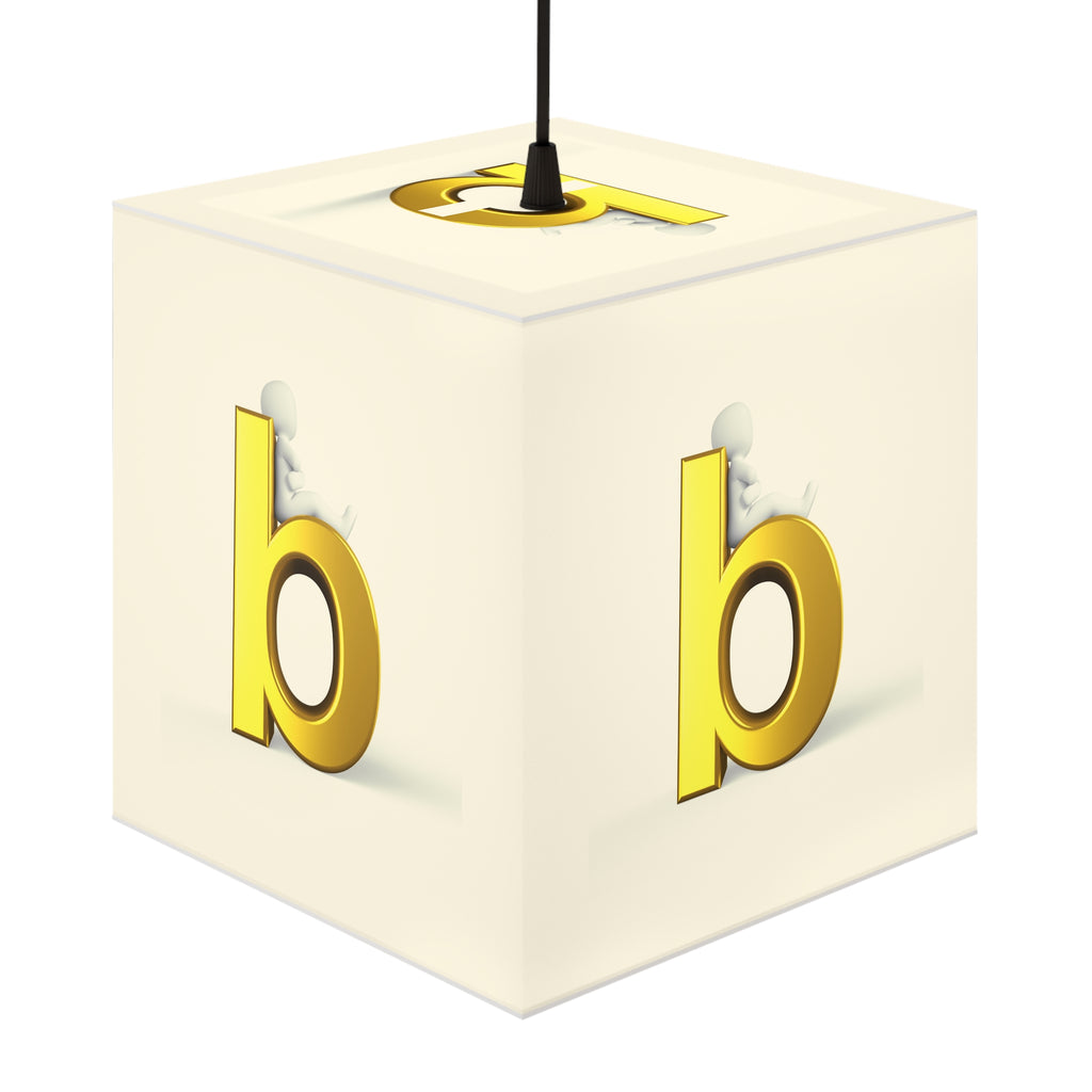 Gold Letter B Light Cube Lamp | Alphabet Nursery Night Light