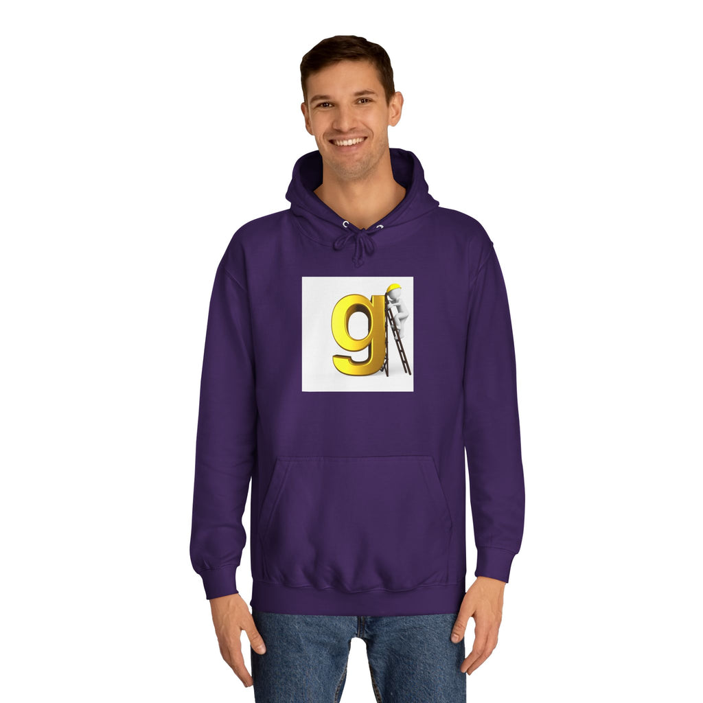 Gold Letter G with Painter Character Hoodie | Initial Monogram