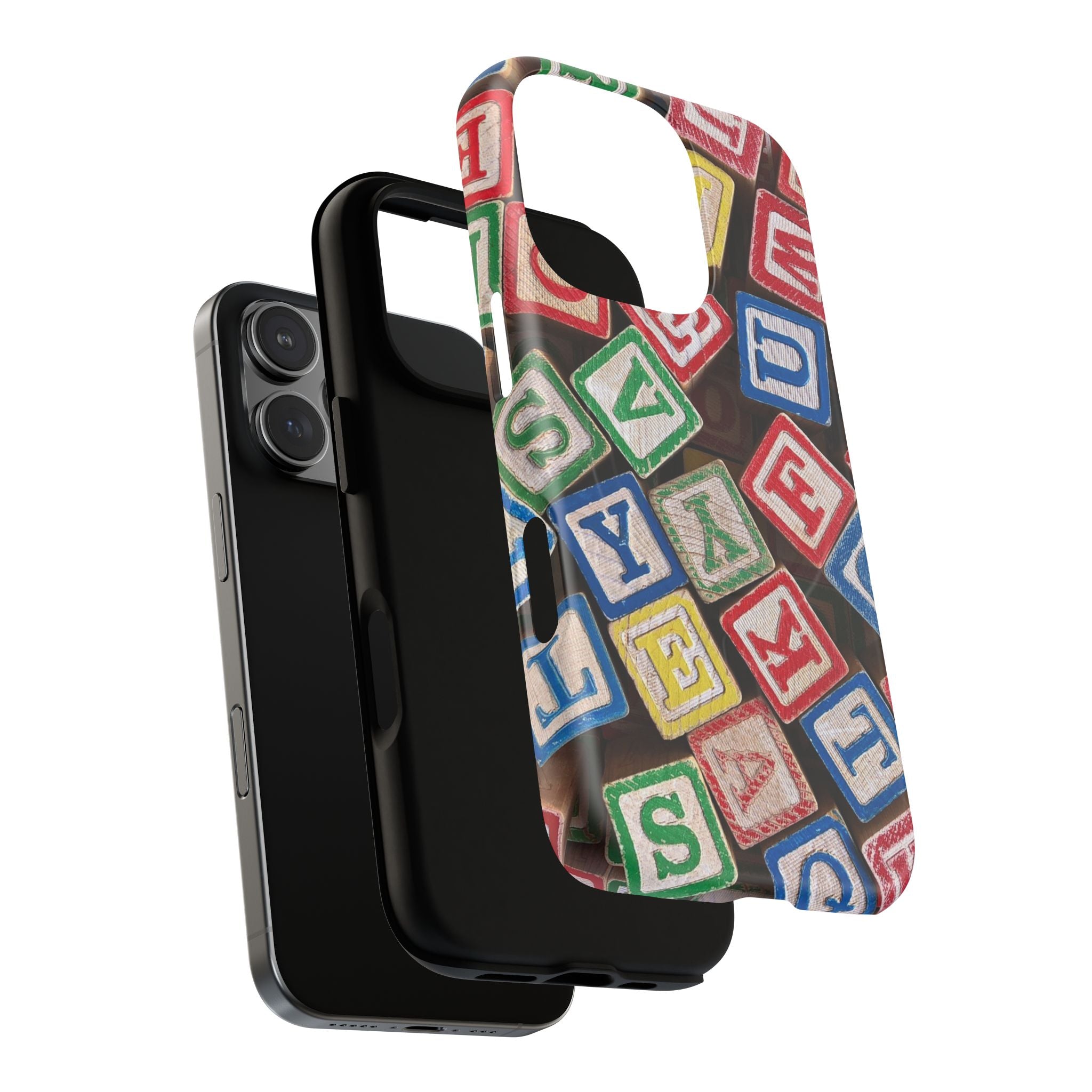 Vintage Alphabet Blocks Phone Case | Tough Magnetic Case
