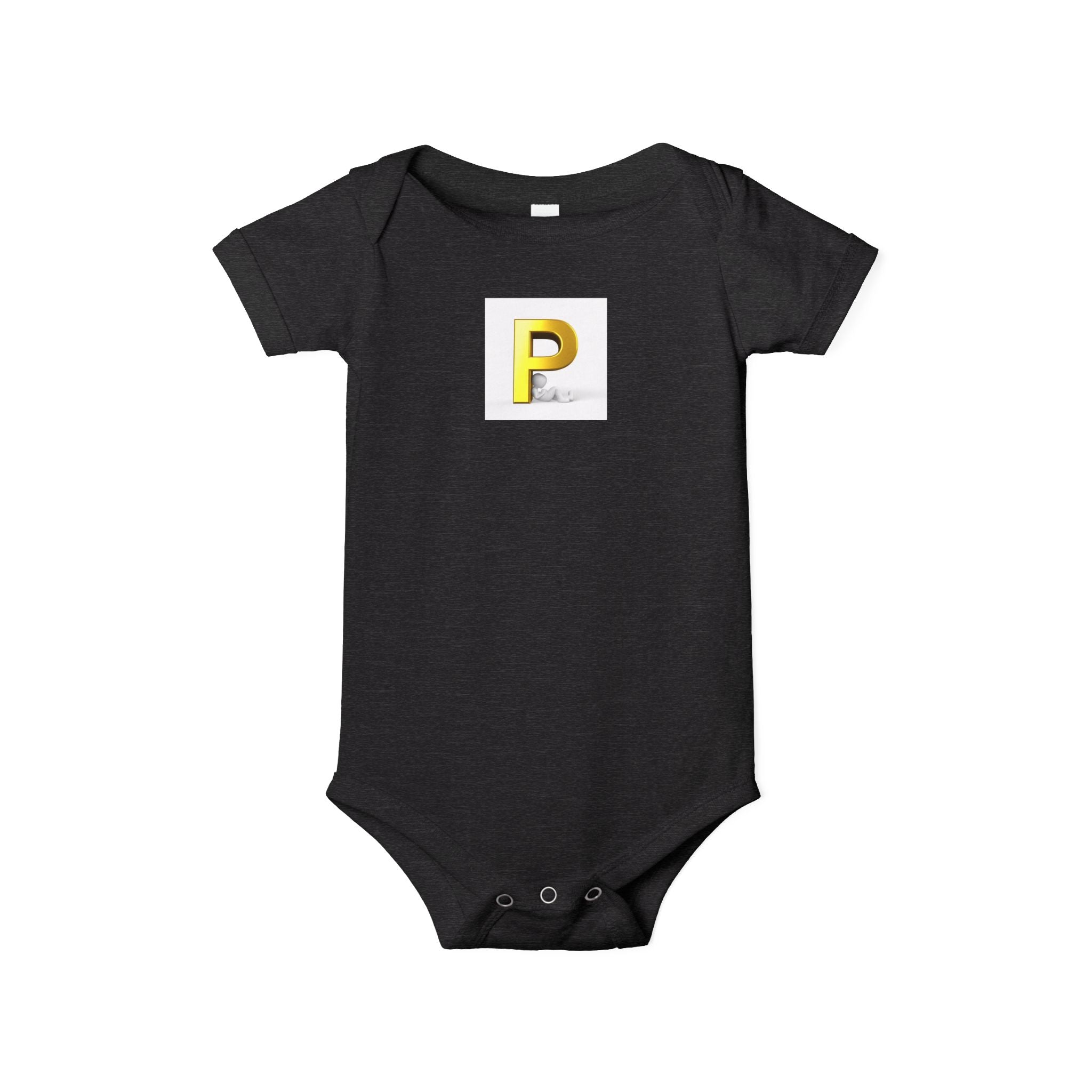 Body de bébé monogramme lettre P dorée | Grenouillère initiale