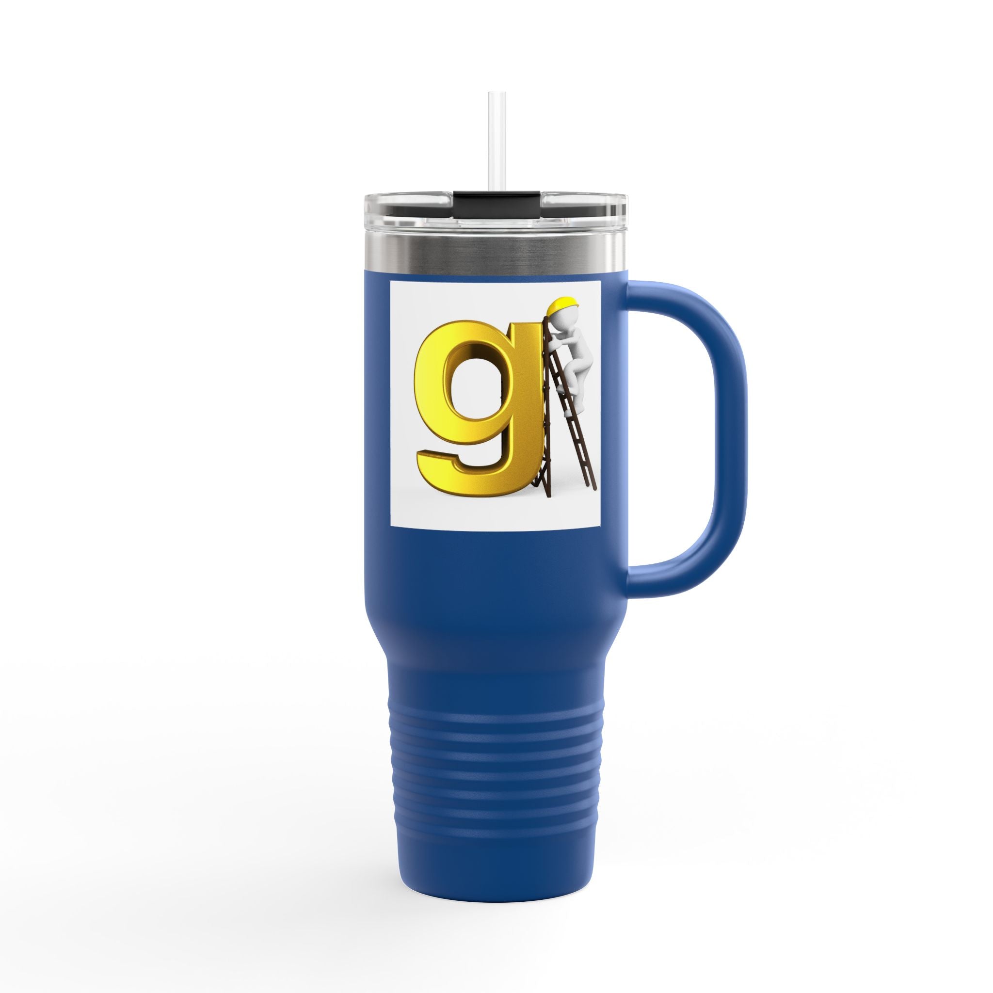 Yellow Letter G Monogram Travel Mug | 40oz Insulated Tumbler