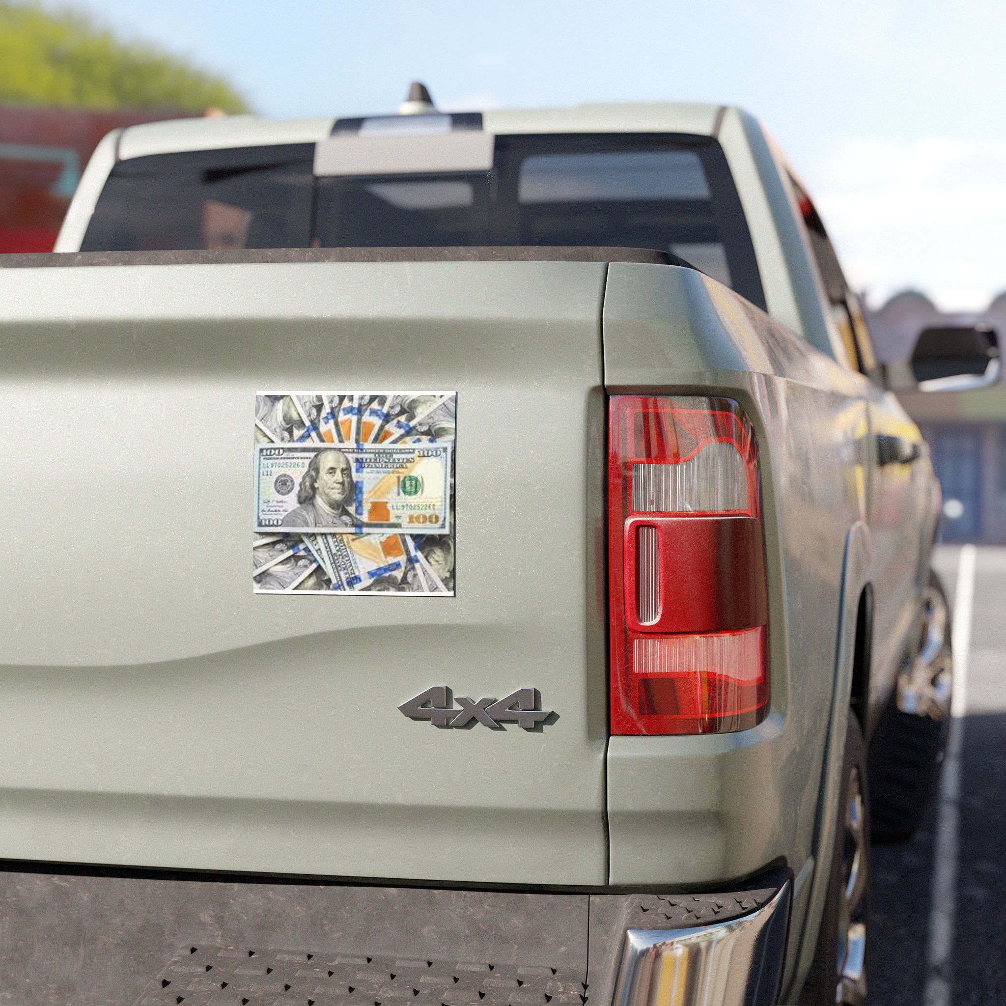 Hundred Dollar Bill Money Stack Car Magnet | Cash Design Magnetic Sticker