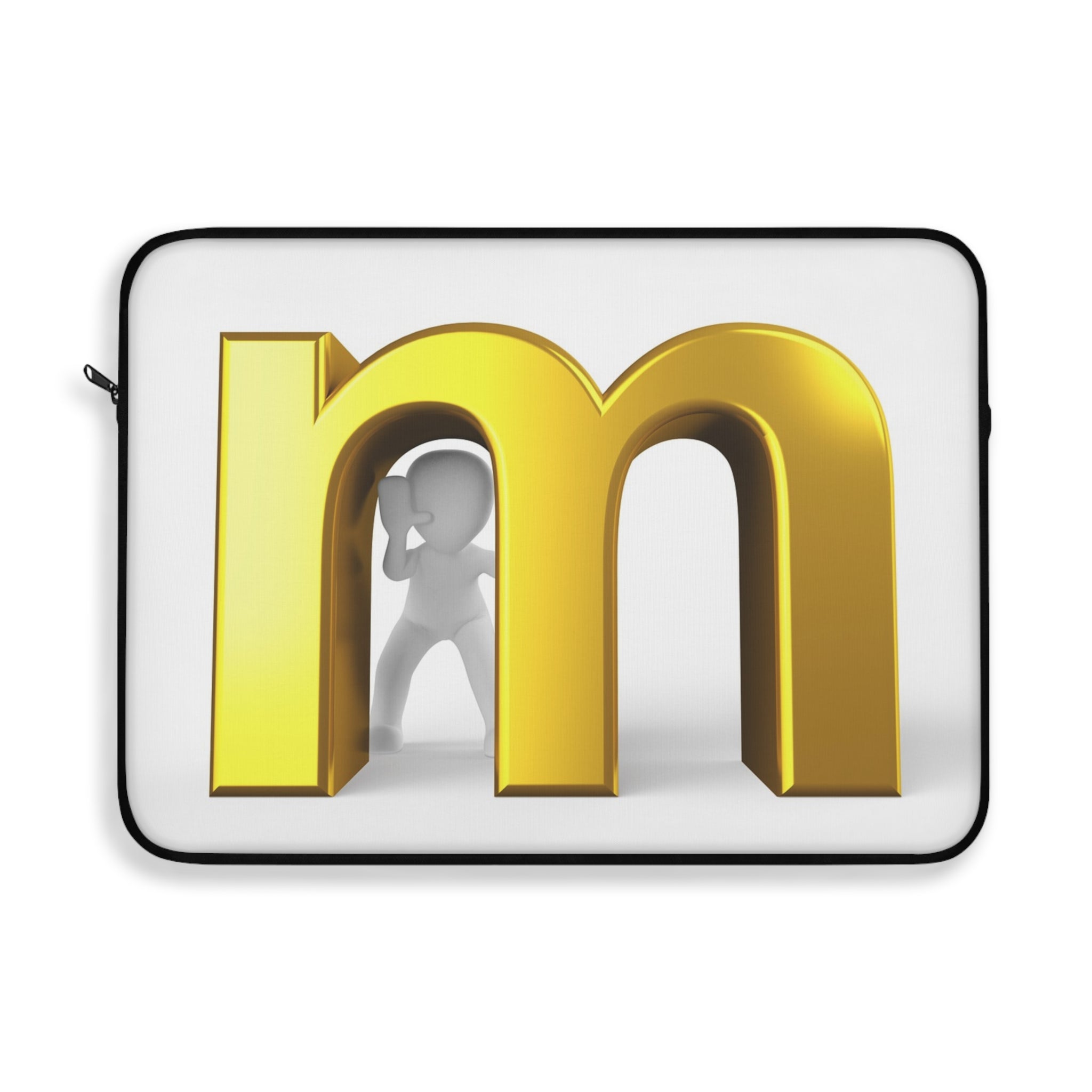 Gold Letter M Laptop Sleeve | Monogram Initial Case