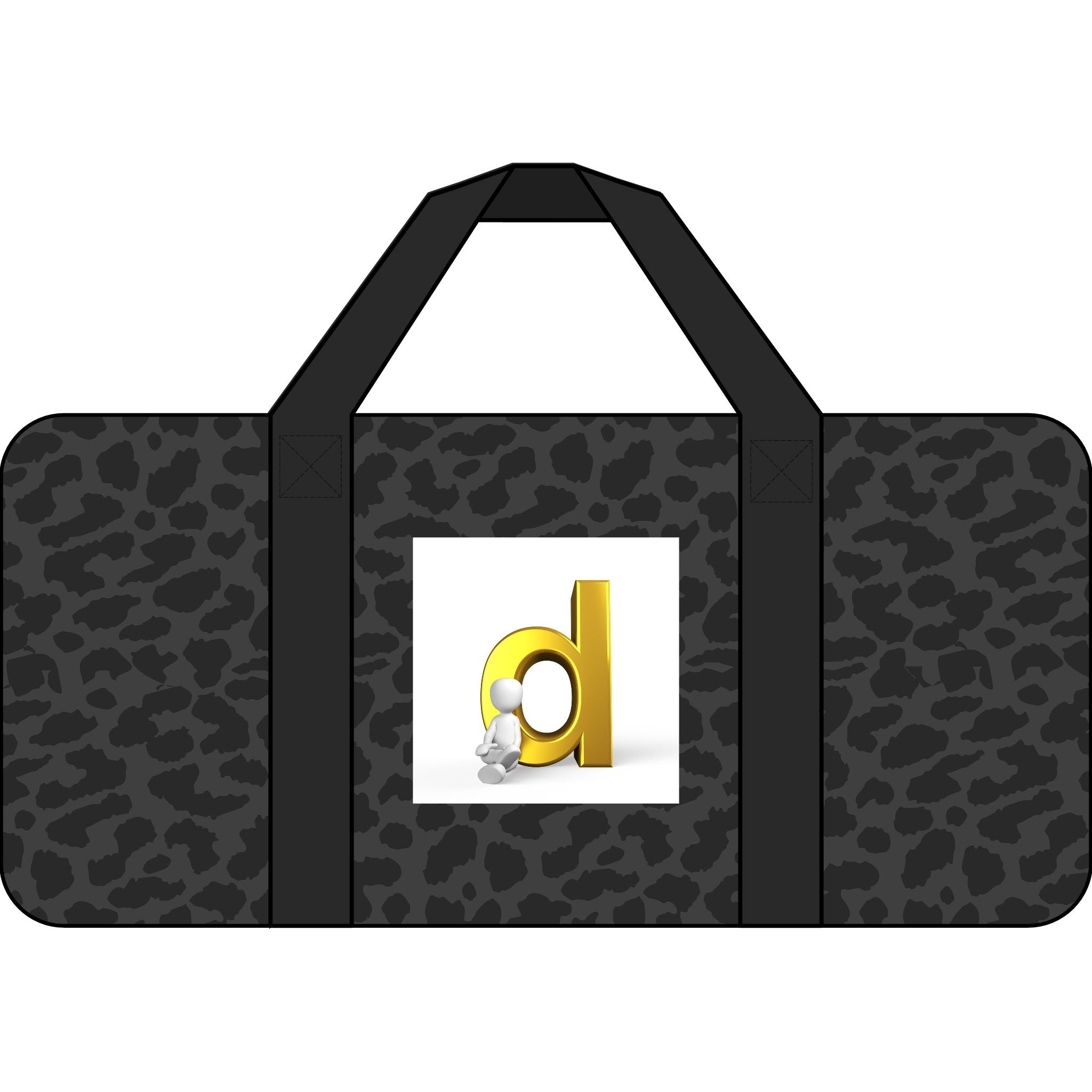 Gold Letter D Logo Duffle Bag | Checker Strap or Camo Travel Duffel