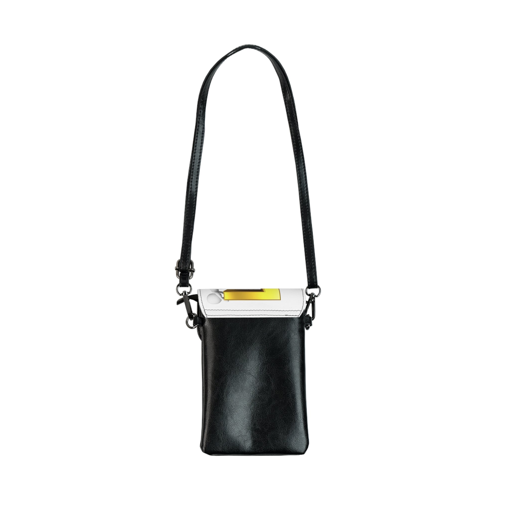 Yellow Letter F Monogram Small Cell Phone Wallet | Crossbody Pouch