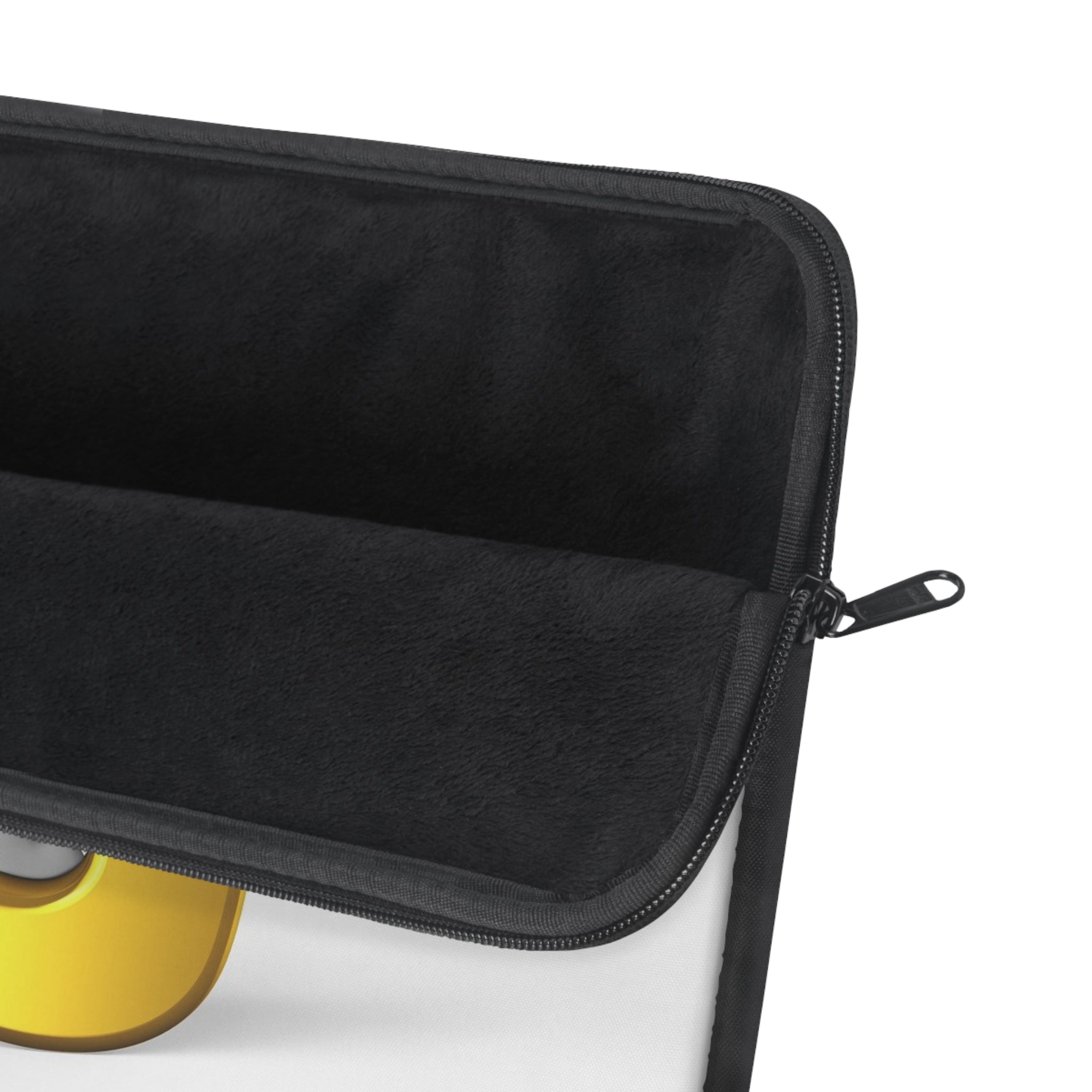 3D Stick Figure Climbing Gold Letter J Laptop Sleeve | Monogram Initial Case
