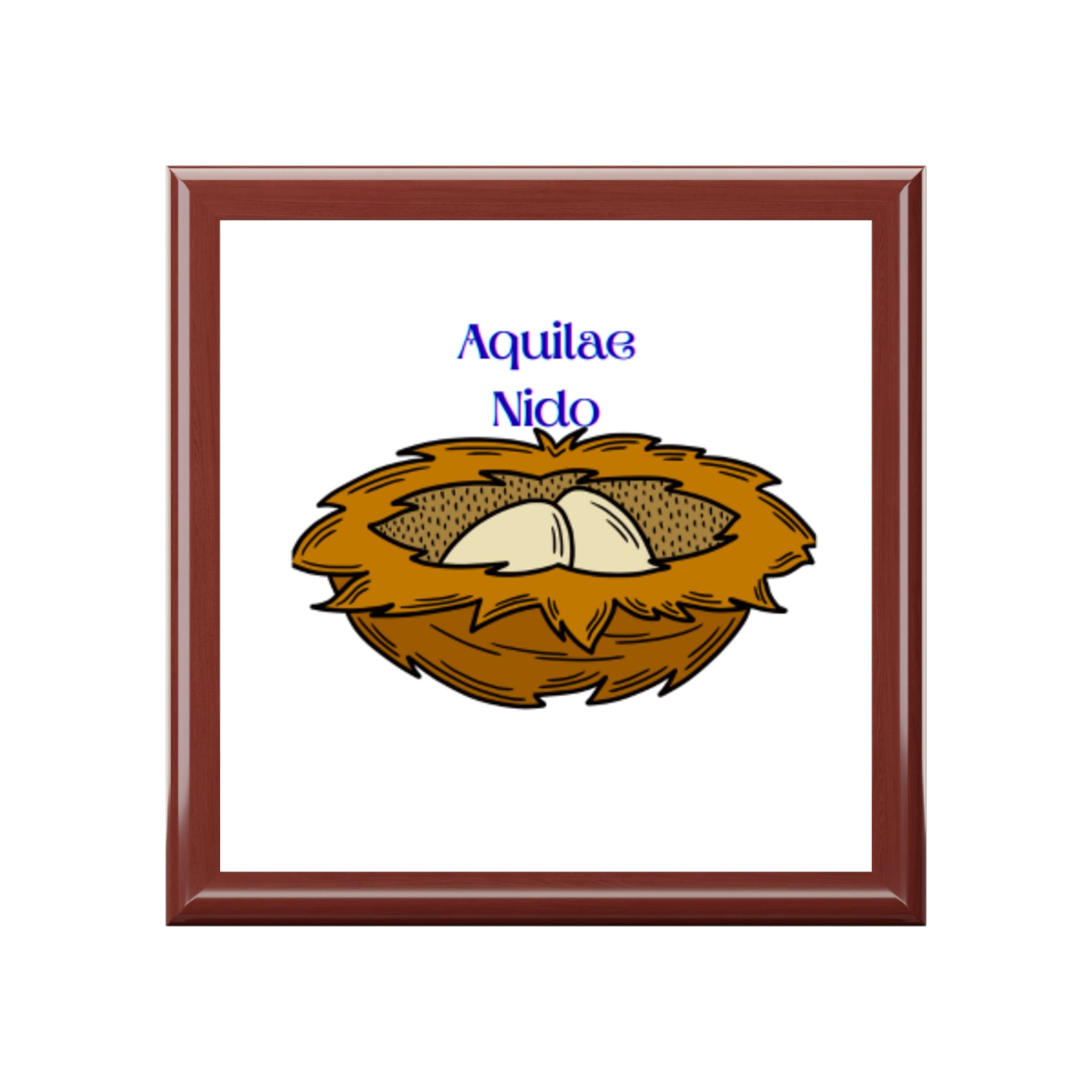 Bird Nest Illustration Jewelry Box | Illustrated Nest Trinket Box