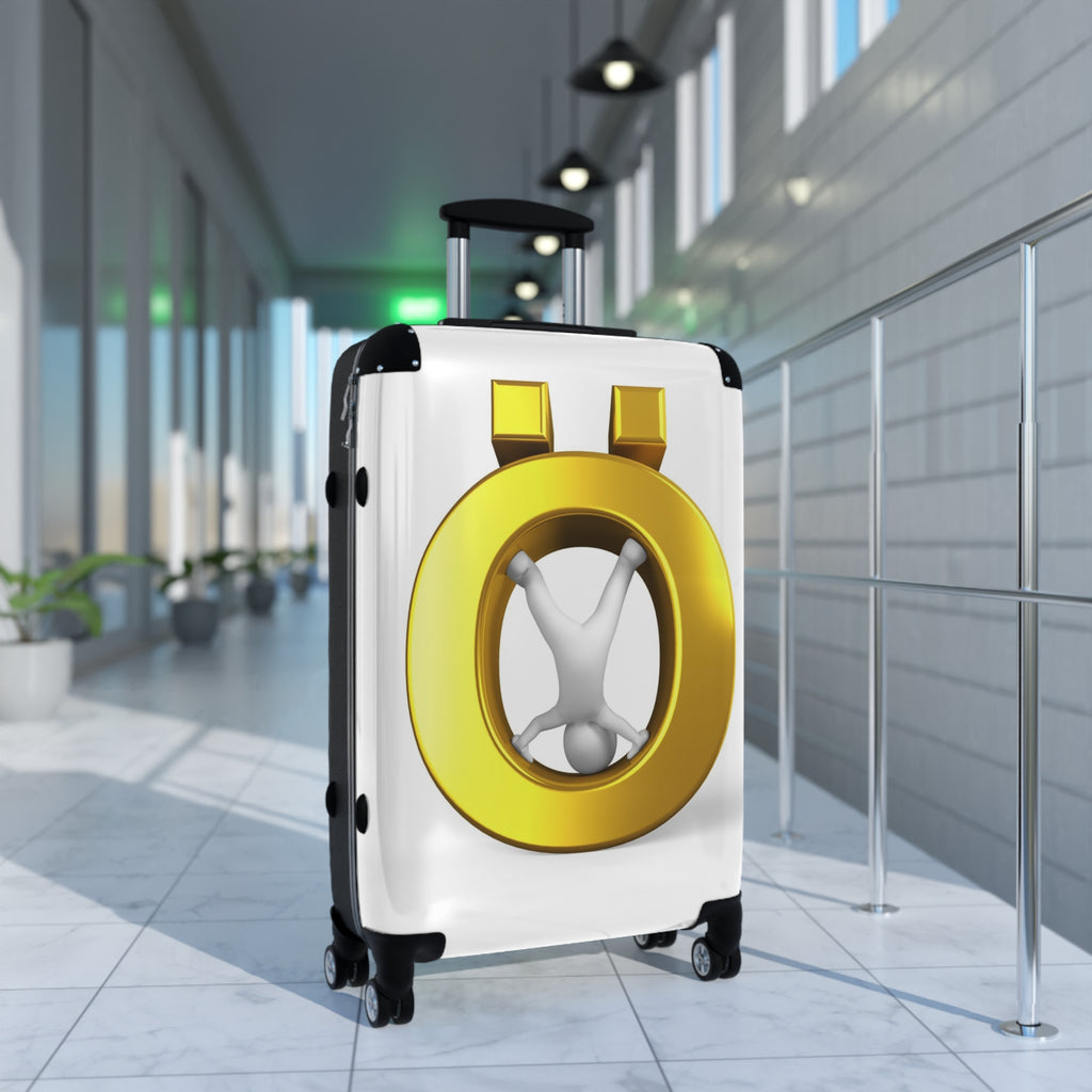 Gold Letter Ö Suitcase | Initial Luggage