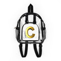 Gold Letter C Clear Stadium Backpack | Transparent School Bag