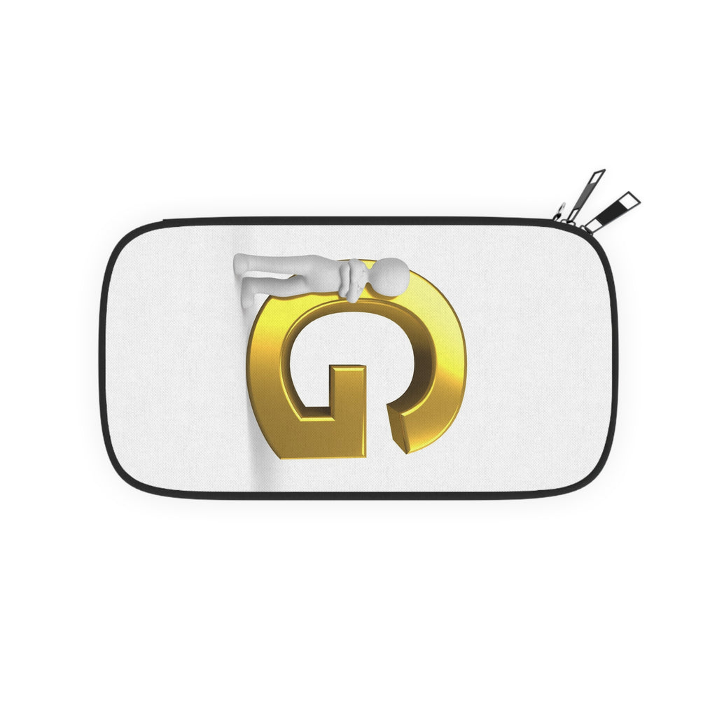 3D Gold Letter G with Figure Passport Wallet | Monogram Travel Pouch