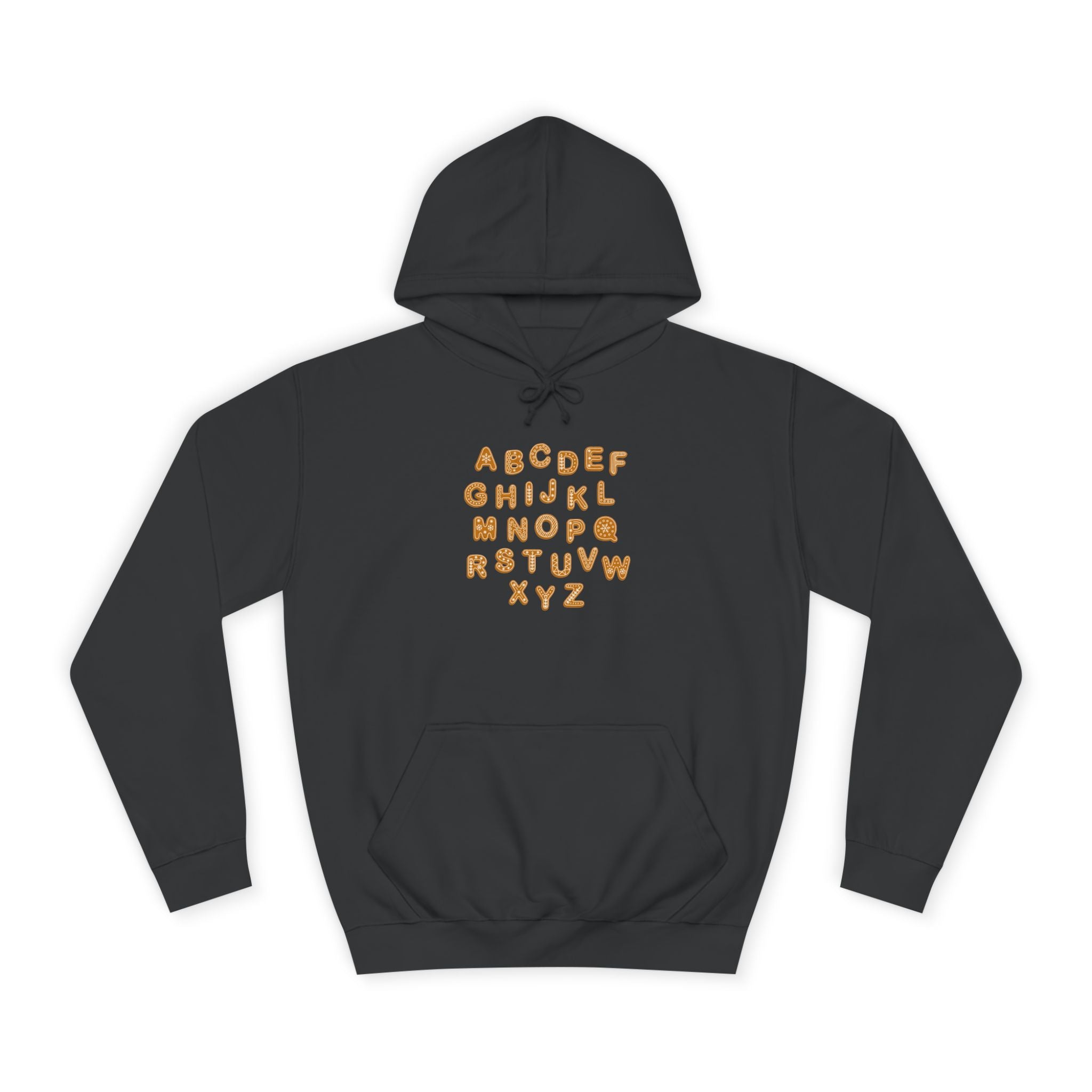 Sweat à capuche Alphabet Biscuits | Sweatshirt Lettres de A à Z Police Biscuits