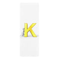 Gold Letter K Monogram Rubber Yoga Mat | Initial K Exercise Mat