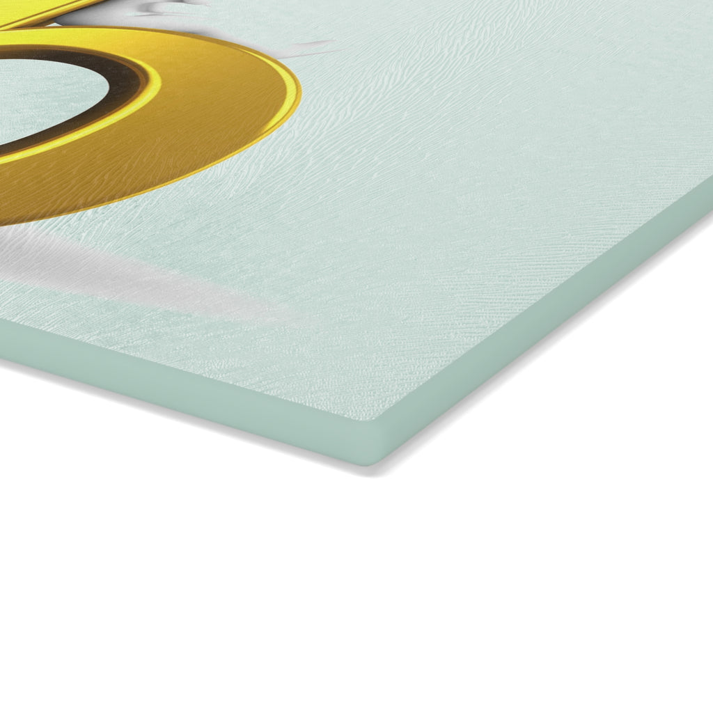Gold 3D Letter B Cutting Board | Glass
