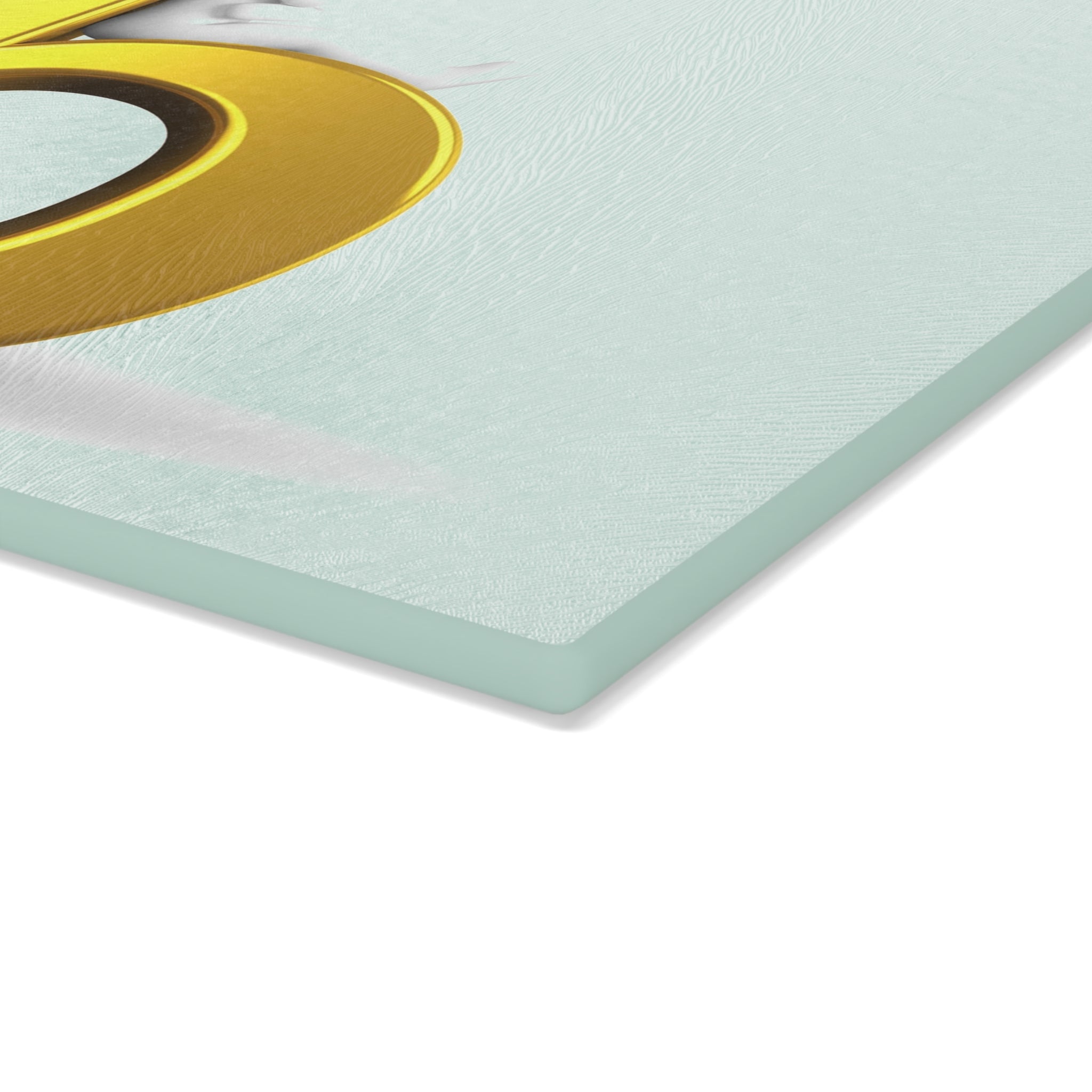 Gold 3D Letter B Cutting Board | Glass