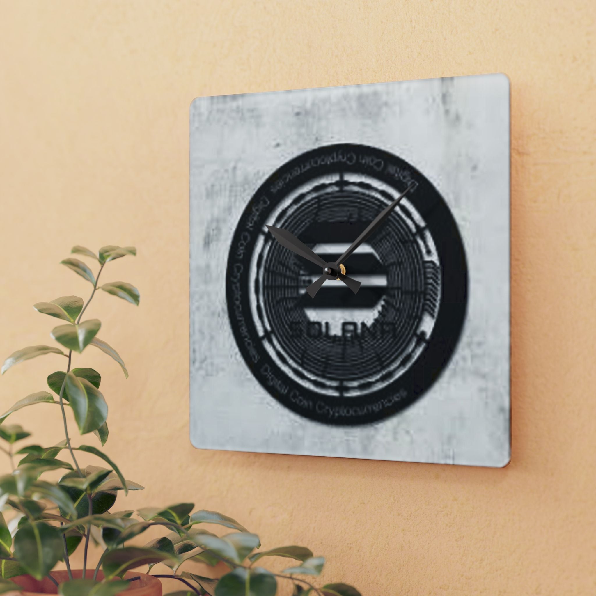 Solana Crypto Coin design Acrylic Wall Clock | Blockchain, Cryptocurrency Decor
