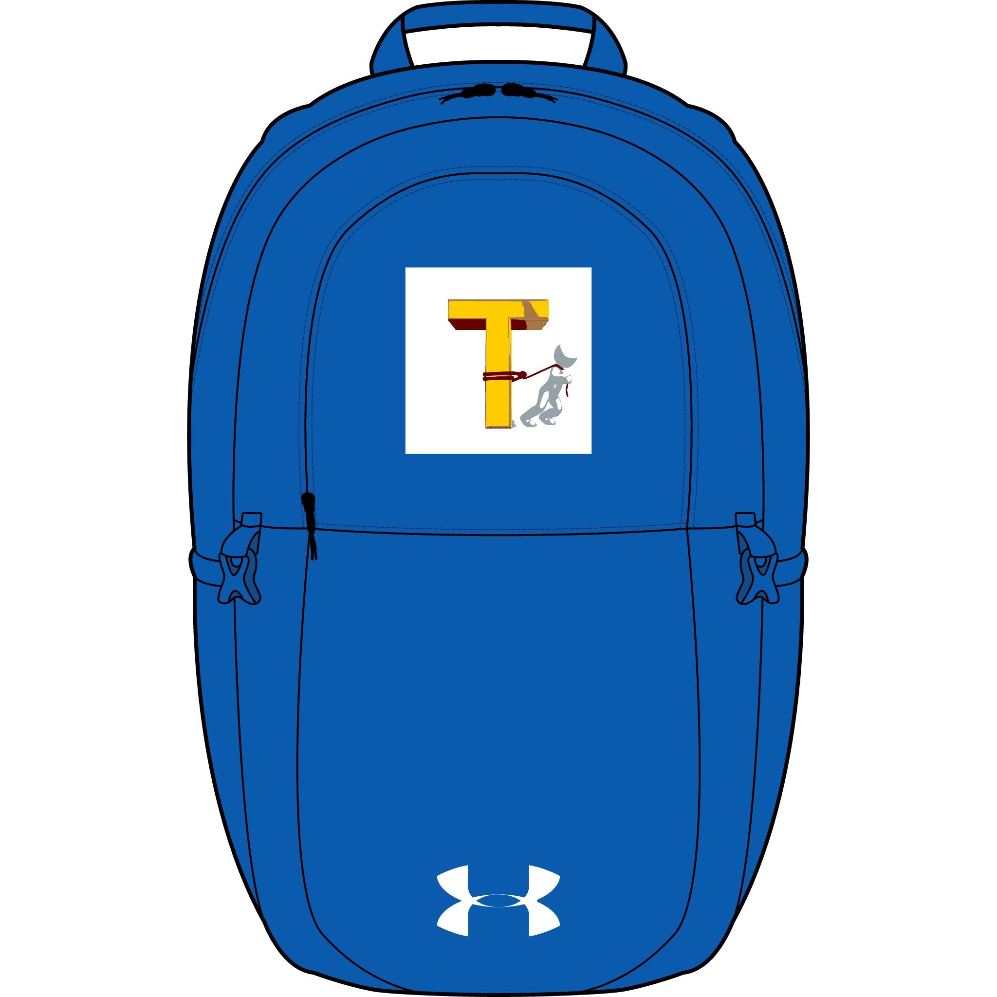 T-Monogramm mit Windhund-Stickerei auf Rucksack | Under Armour Stil