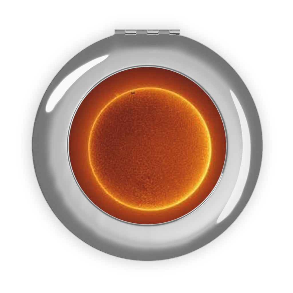 Solar Disk Illustration Compact Travel Mirror | Sun Surface Makeup Mirror