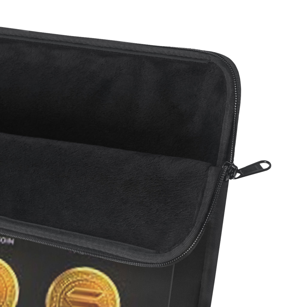 Cryptocurrency Coin Icons Laptop Sleeve | Bitcoin Ethereum Ripple Litecoin Monero
