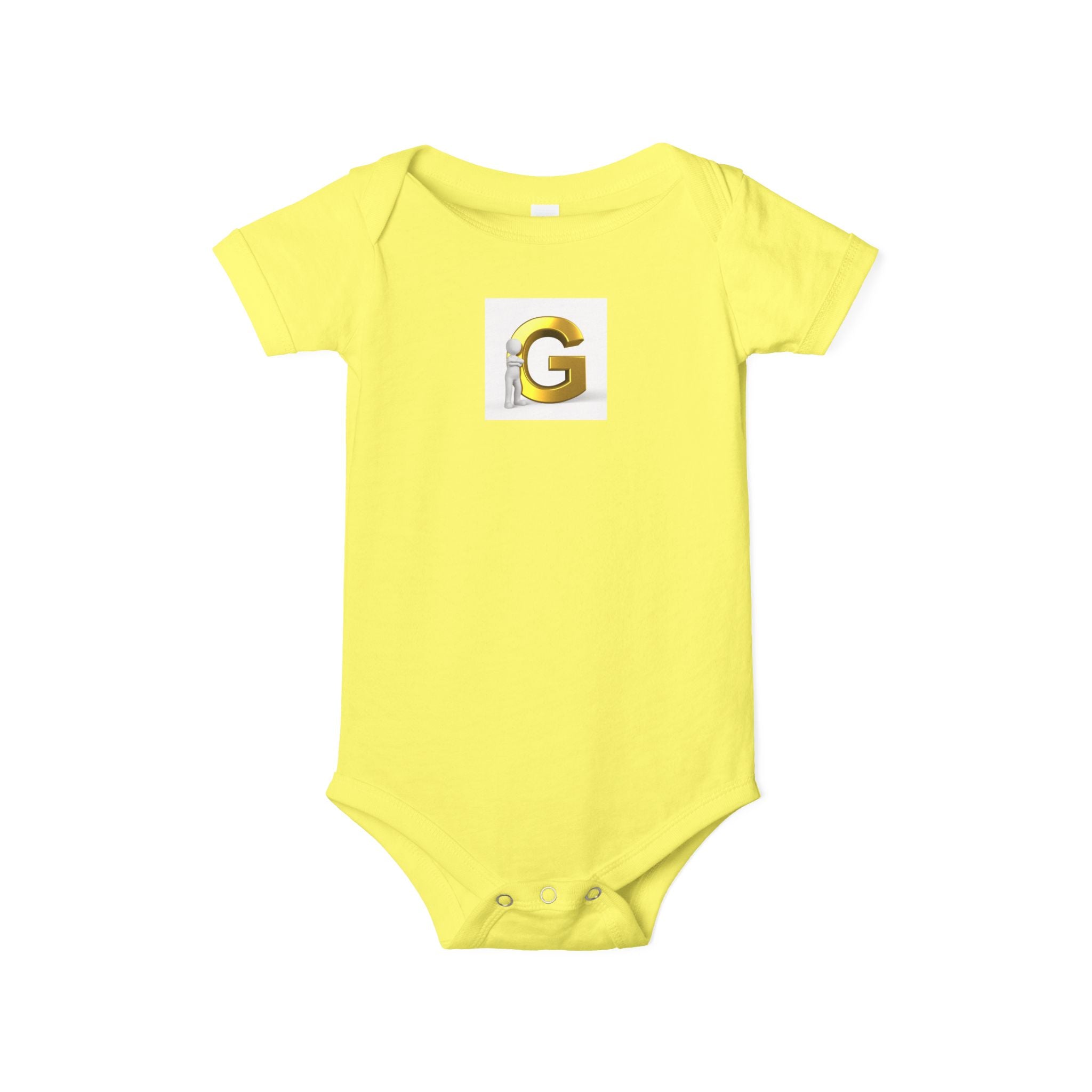 Body pour bébé avec lettre G dorée | Body monogramme pour bébé