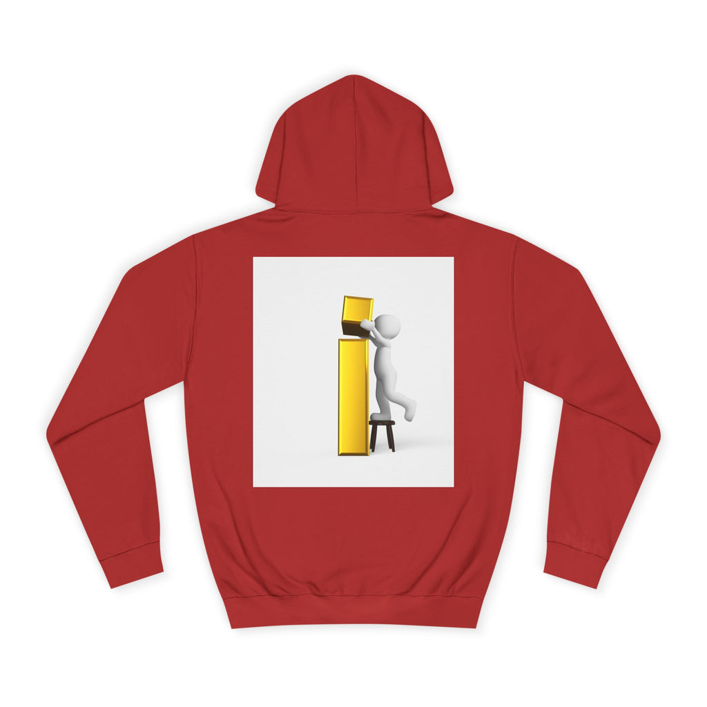 Stick Figure Building Letter i Hoodie | Minimal Illustration