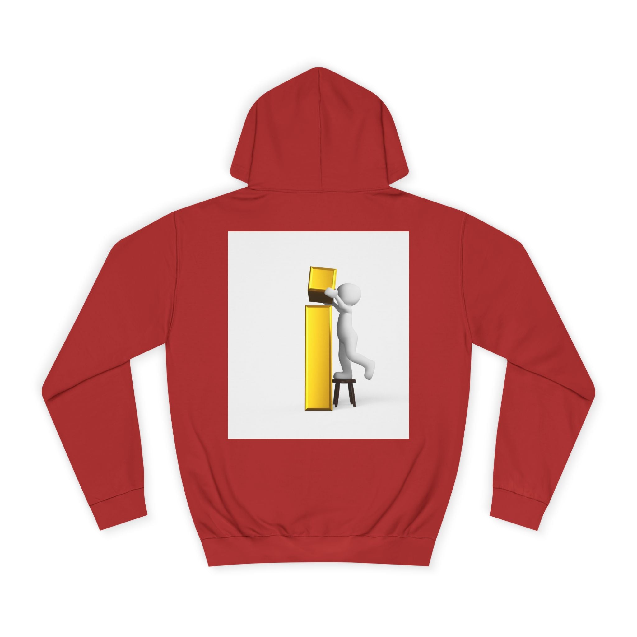 Stick Figure Building Letter i Hoodie | Minimal Illustration