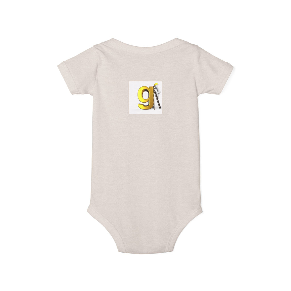 Yellow Letter G with worker Onesie | Baby Bodysuit, Alphabet Initial