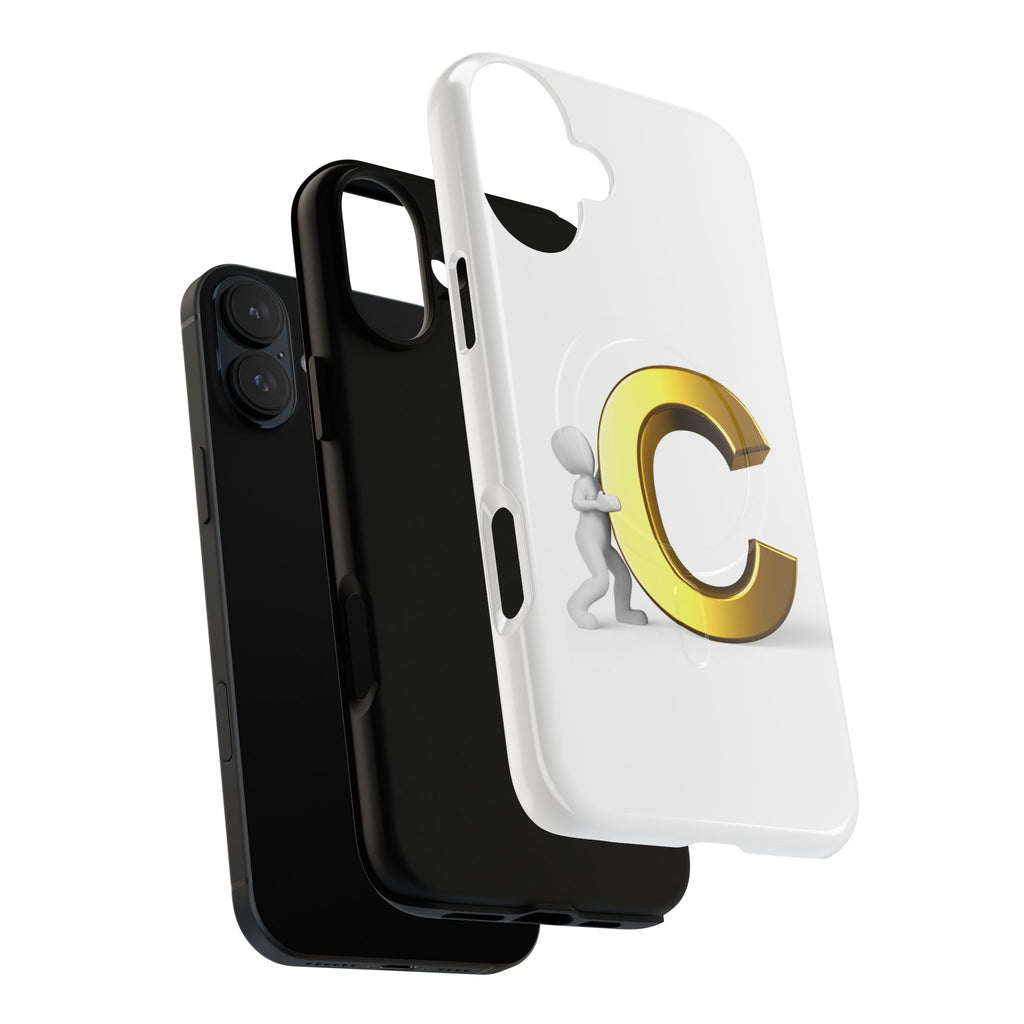 Gold Letter C Monogram Phone Case | Tough Magnetic Case