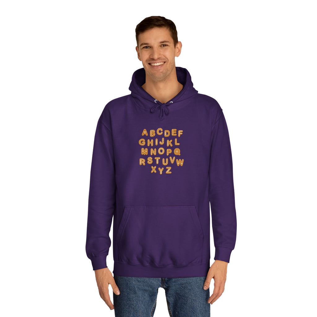 Cookie Alphabet Hoodie | Letters A to Z Cookie Font Sweatshirt