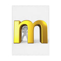Gold Letter M toddler blanket | Monogram initial nursery decor