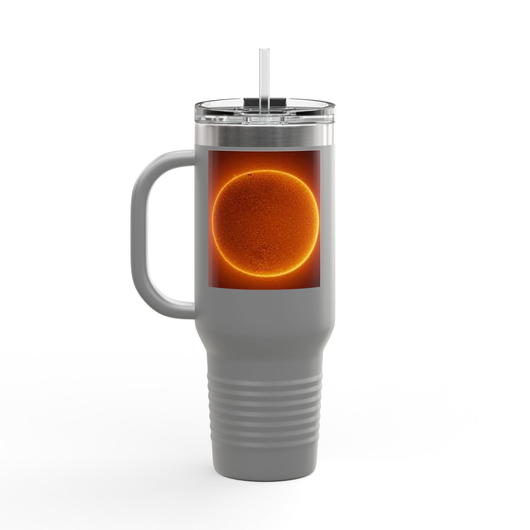 Glowing Solar Disc Travel Mug | 40oz Insulated Tumbler