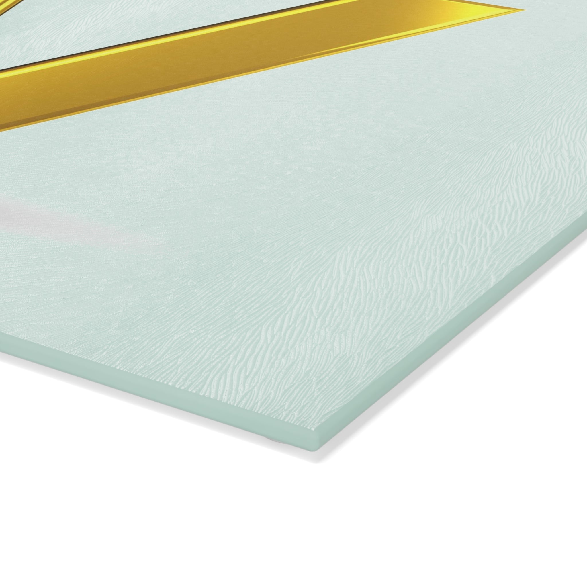 Gold Letter V with 3D Person Glass Cutting Board | Monogram Kitchen Décor