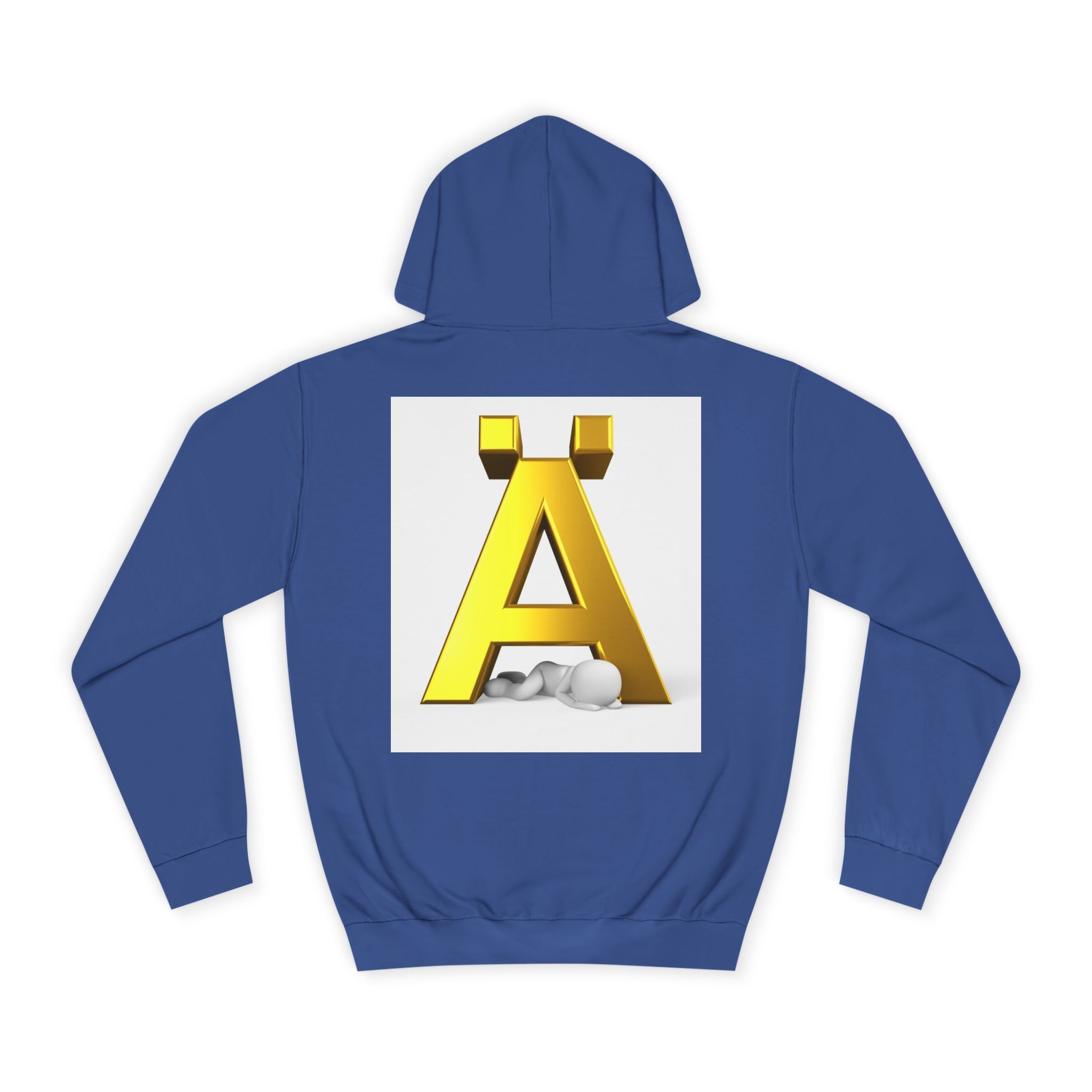 Gold Letter Ä Hoodie | 3D Metallic A with Rocks