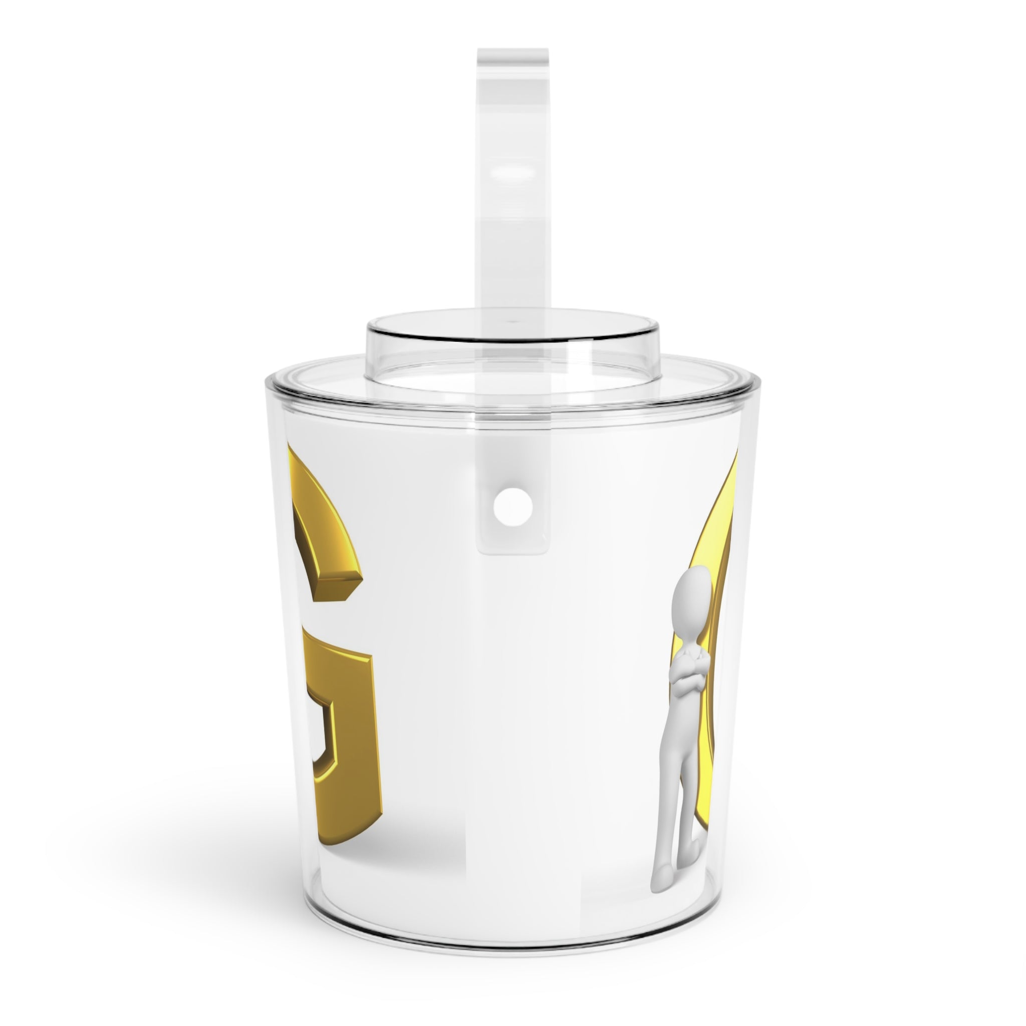 Gold Letter G Monogram Ice Bucket
