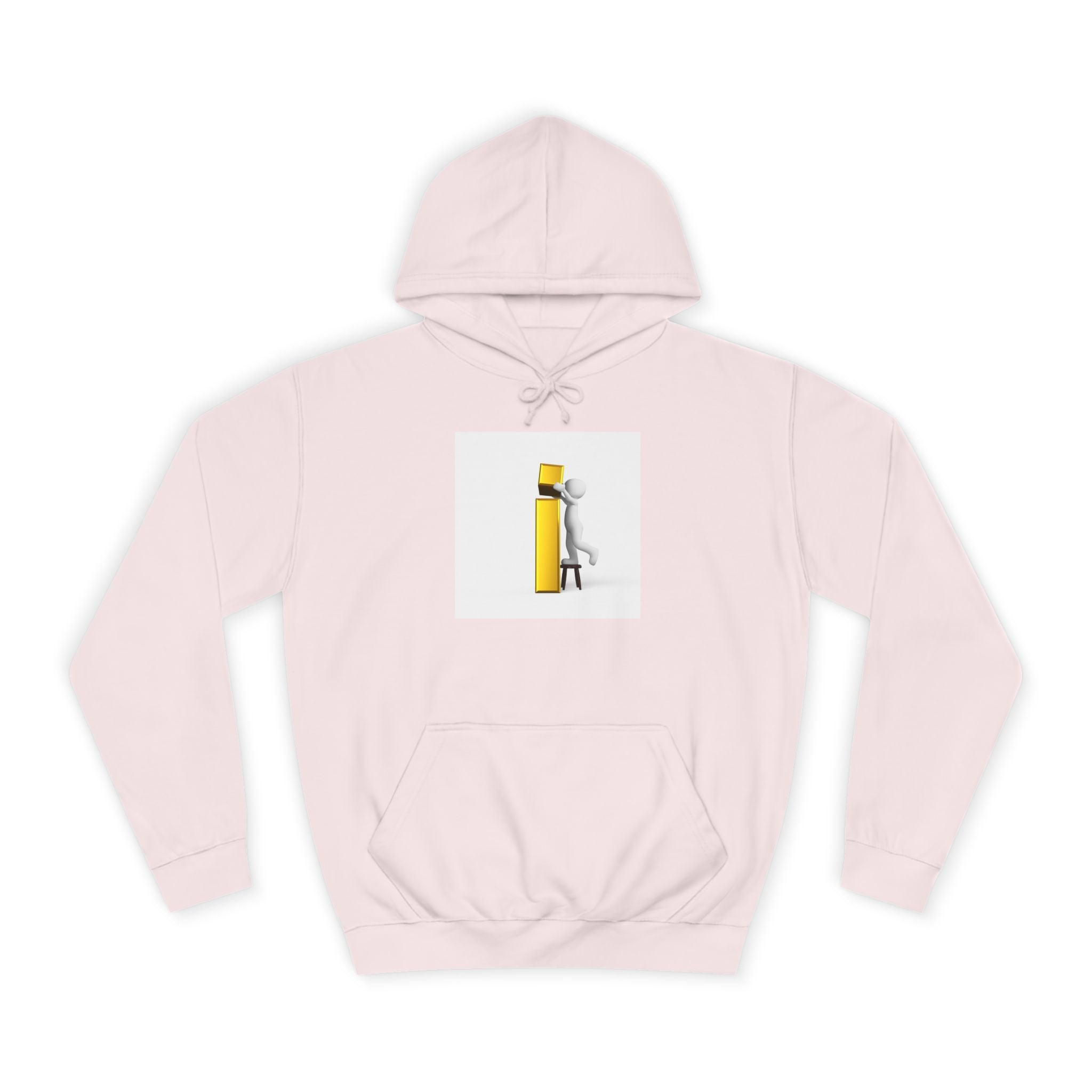 Stick Figure Building Letter i Hoodie | Minimal Illustration