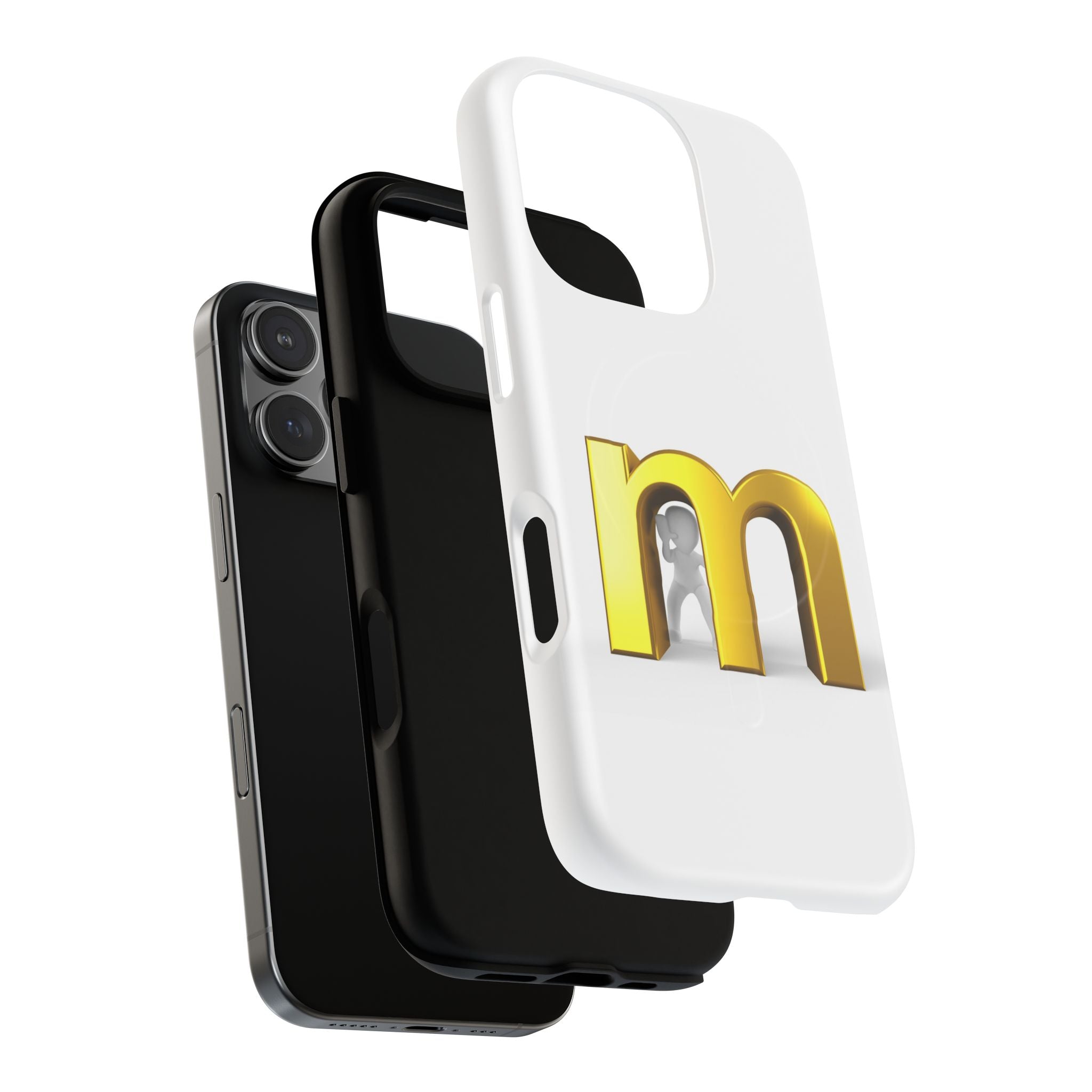 Gold Letter M phone case | Magnetic Tough Case, Monogram Initial