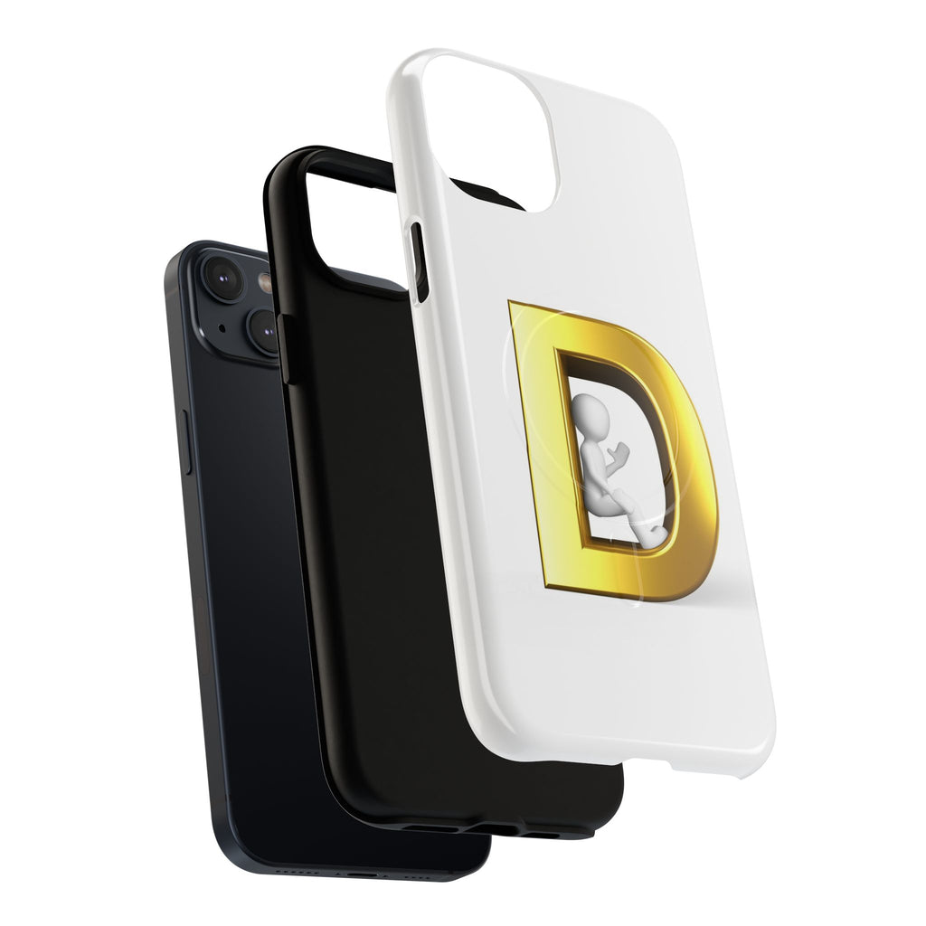 Gold Letter D Monogram Phone Case | Tough Magnetic Case