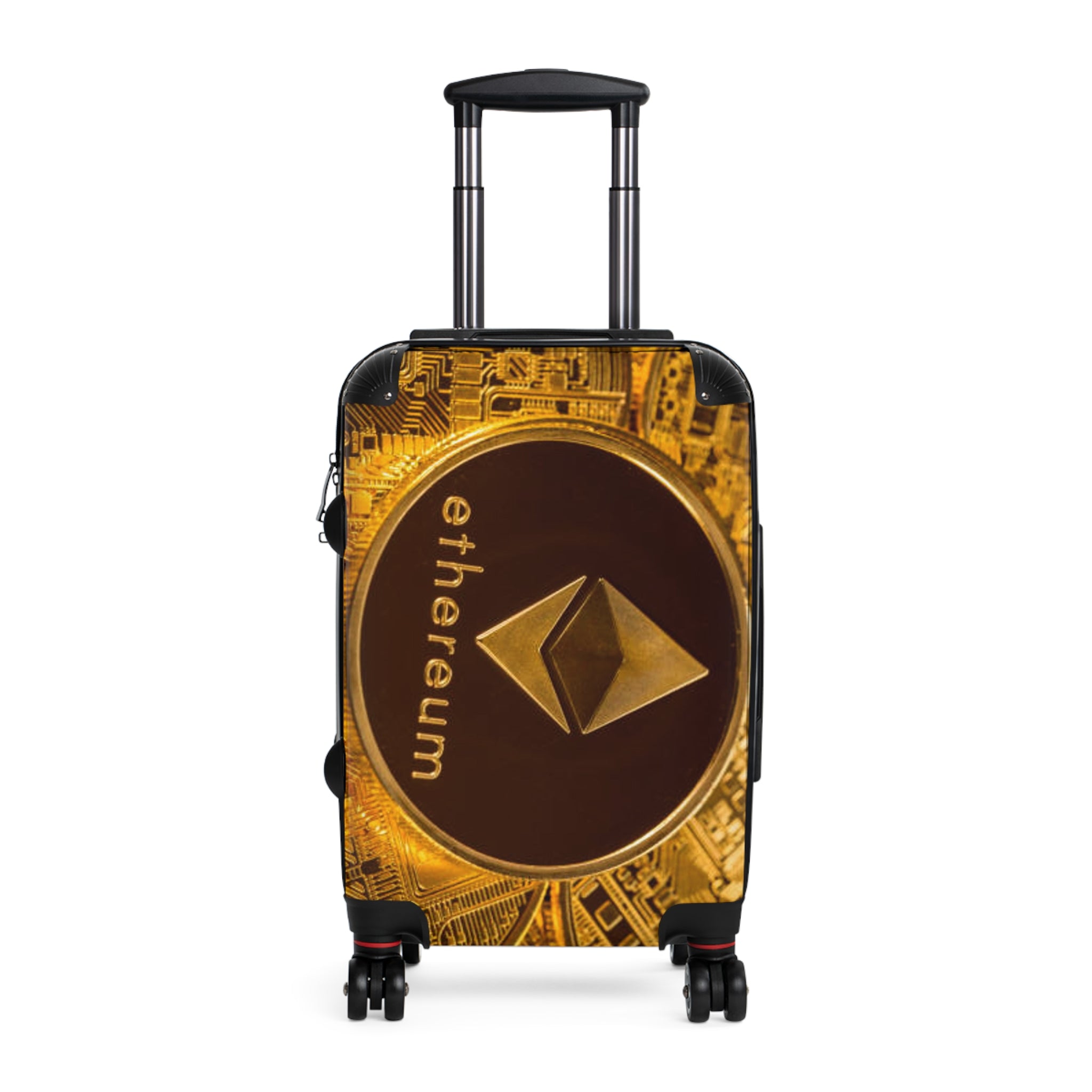 Ethereum Coin Suitcase | Crypto Logo Travel Luggage