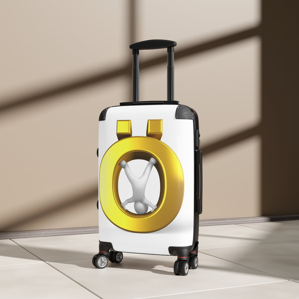Gold Letter Ö Suitcase | Initial Luggage