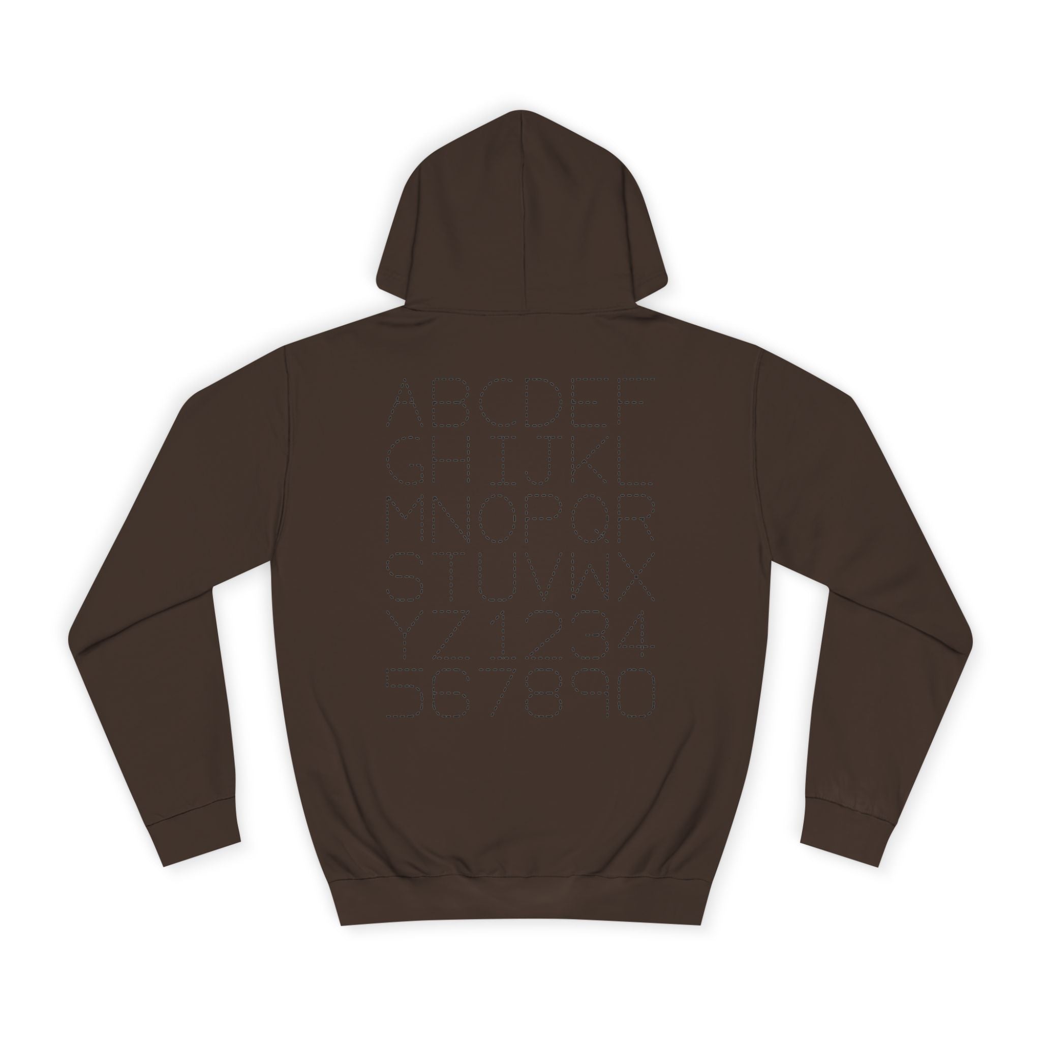 College Dotted Alphabet Hoodie | Campus Sweatshirt, Collegiate Style