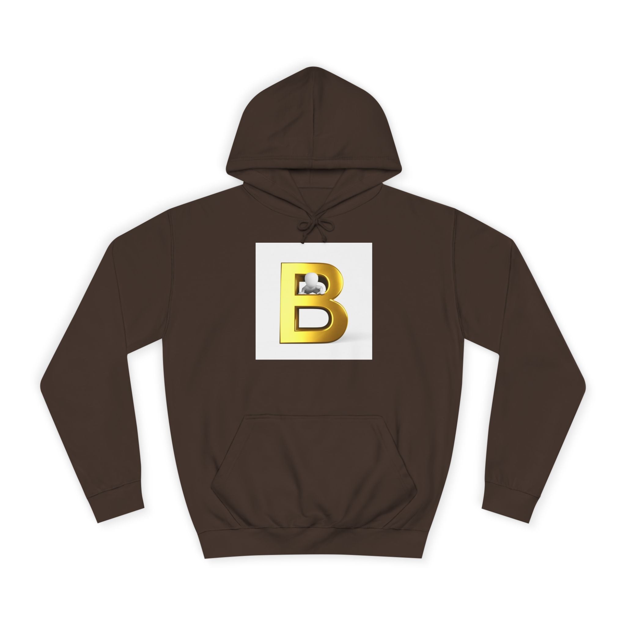 Gold Letter B Hoodie | Monogram Initial Sweatshirt