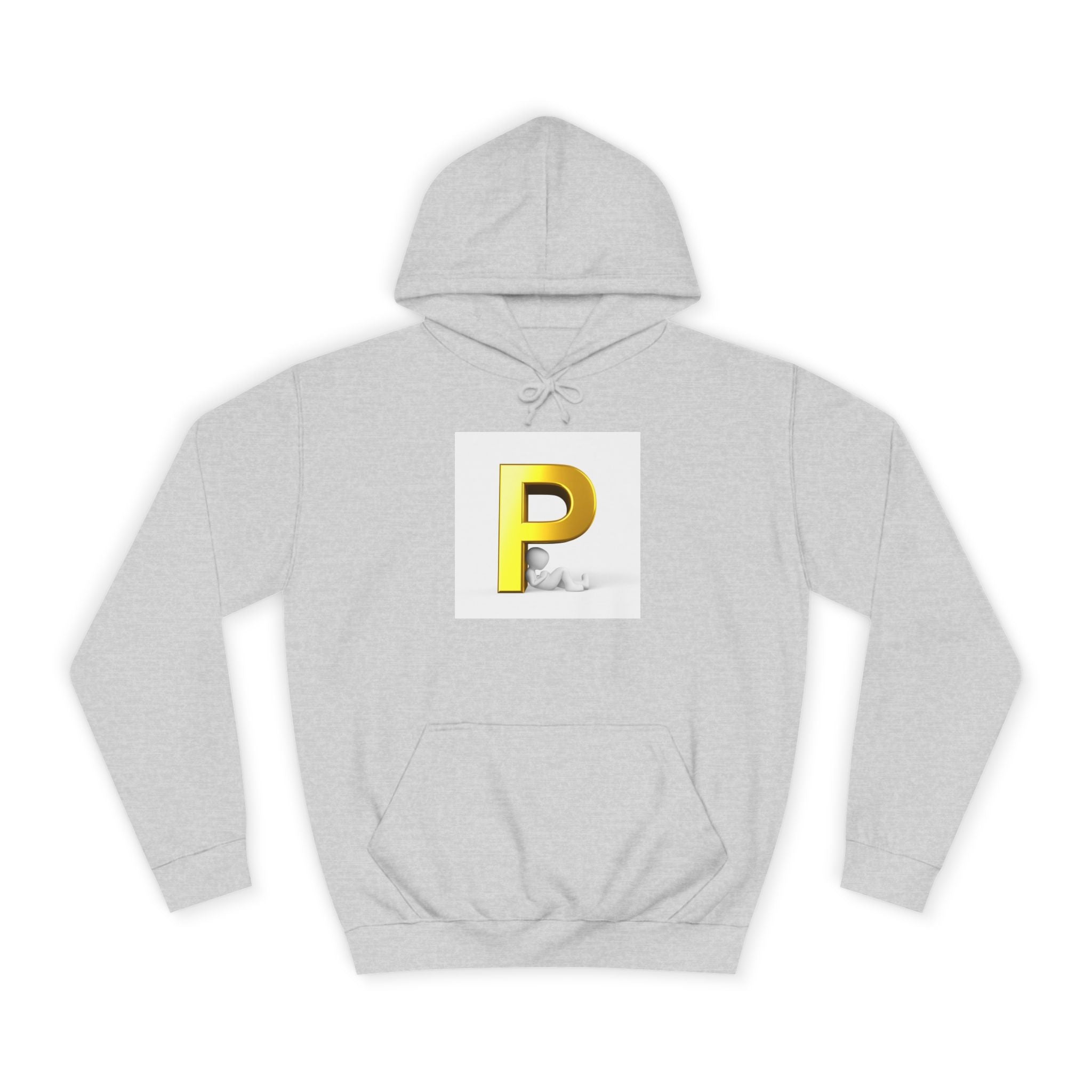 Gold Letter P hoodie | Monogram Initial Pullover