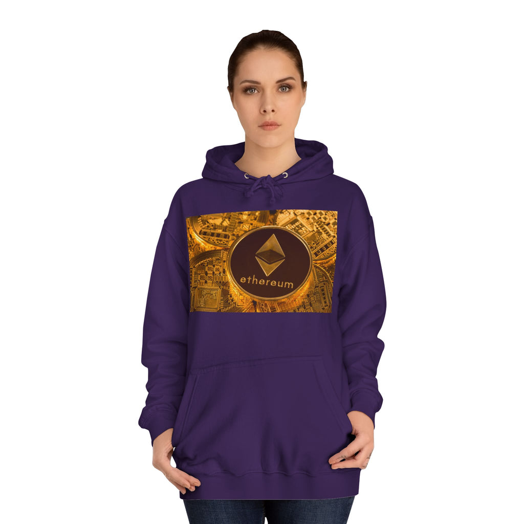 Ethereum Coin Hoodie | Crypto Logo Sweatshirt, Blockchain Design