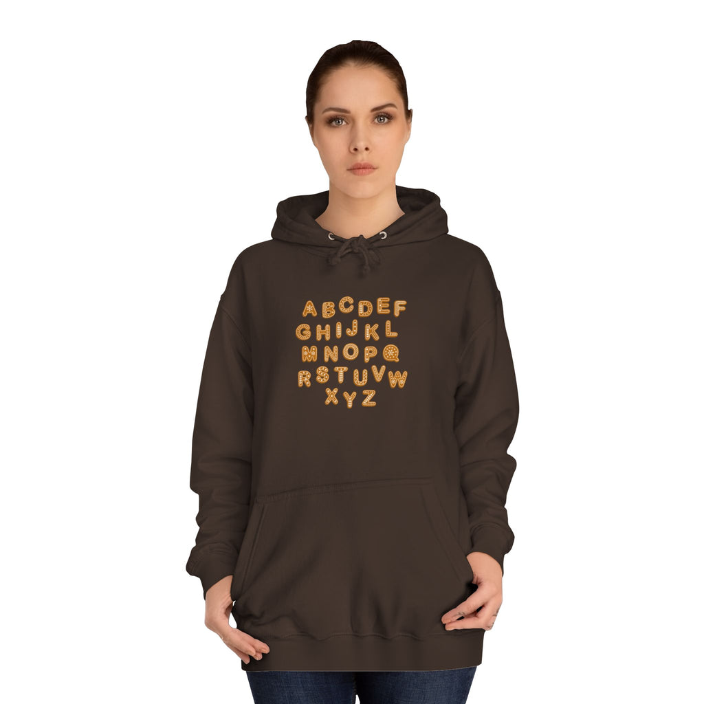 Cookie Alphabet Hoodie | Letters A to Z Cookie Font Sweatshirt