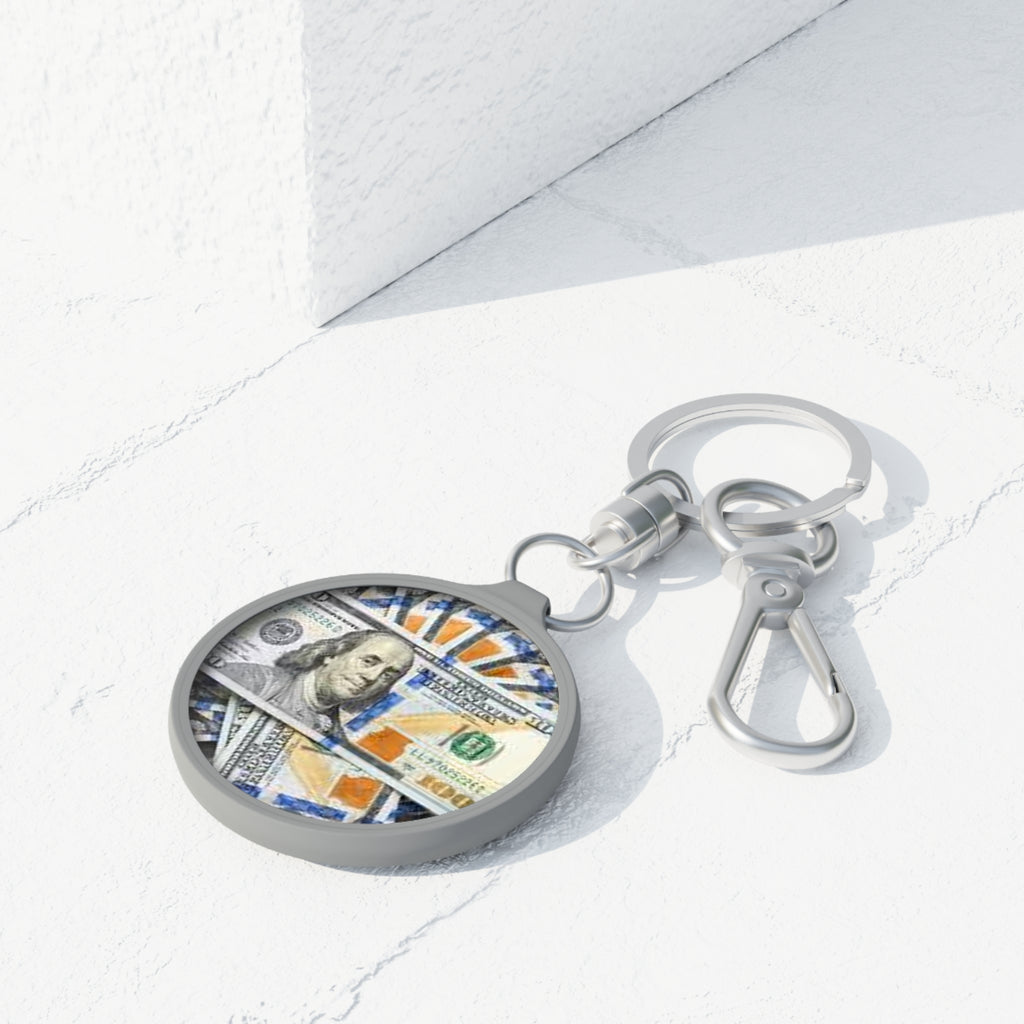 Hundred Dollar Bill Keyring Tag | Money Stack Keychain